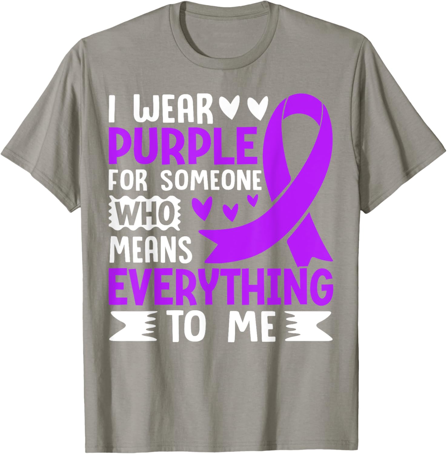 I Wear Purple T-Shirt for Someone Special - Meaningful Gift Apparel - 1