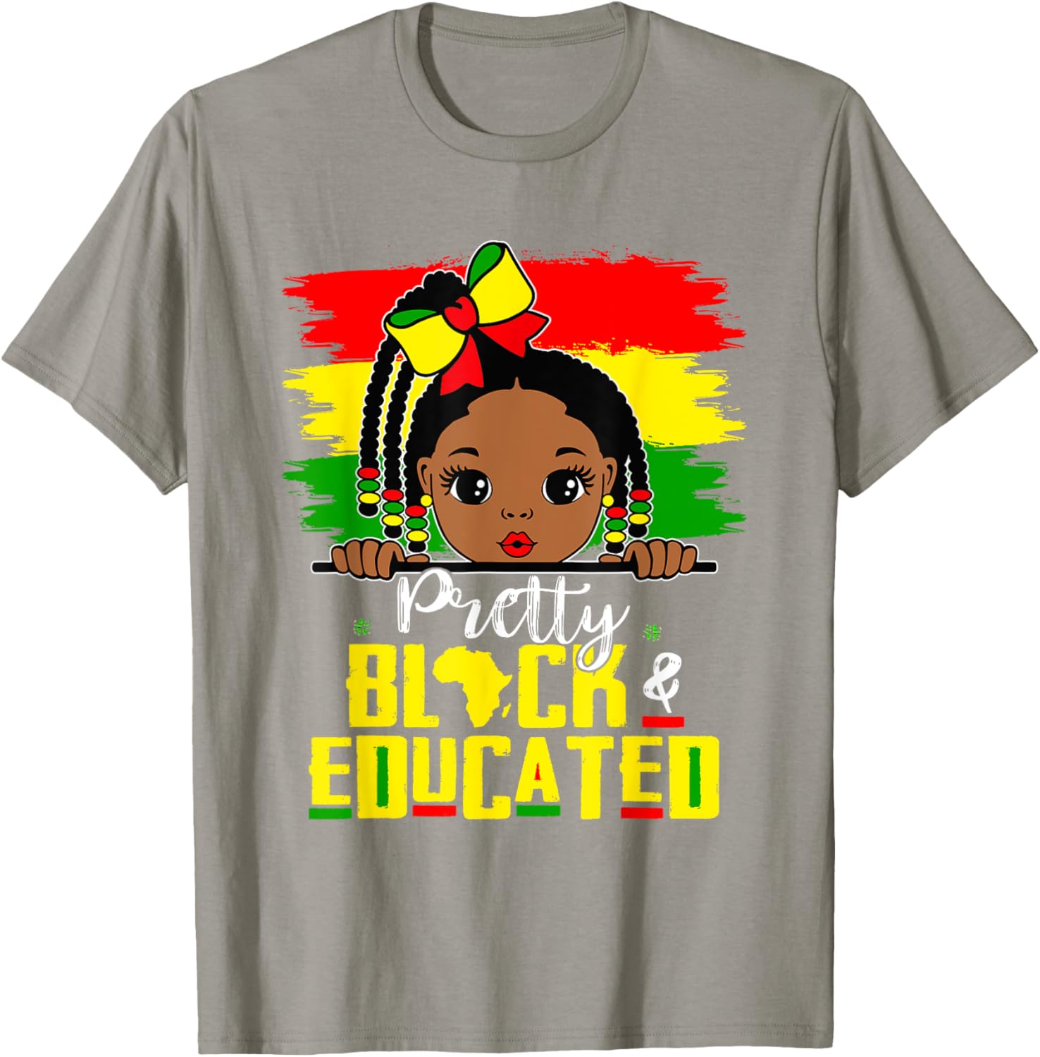 Pretty Black Educated Girls African History T-Shirt for Kids - 18