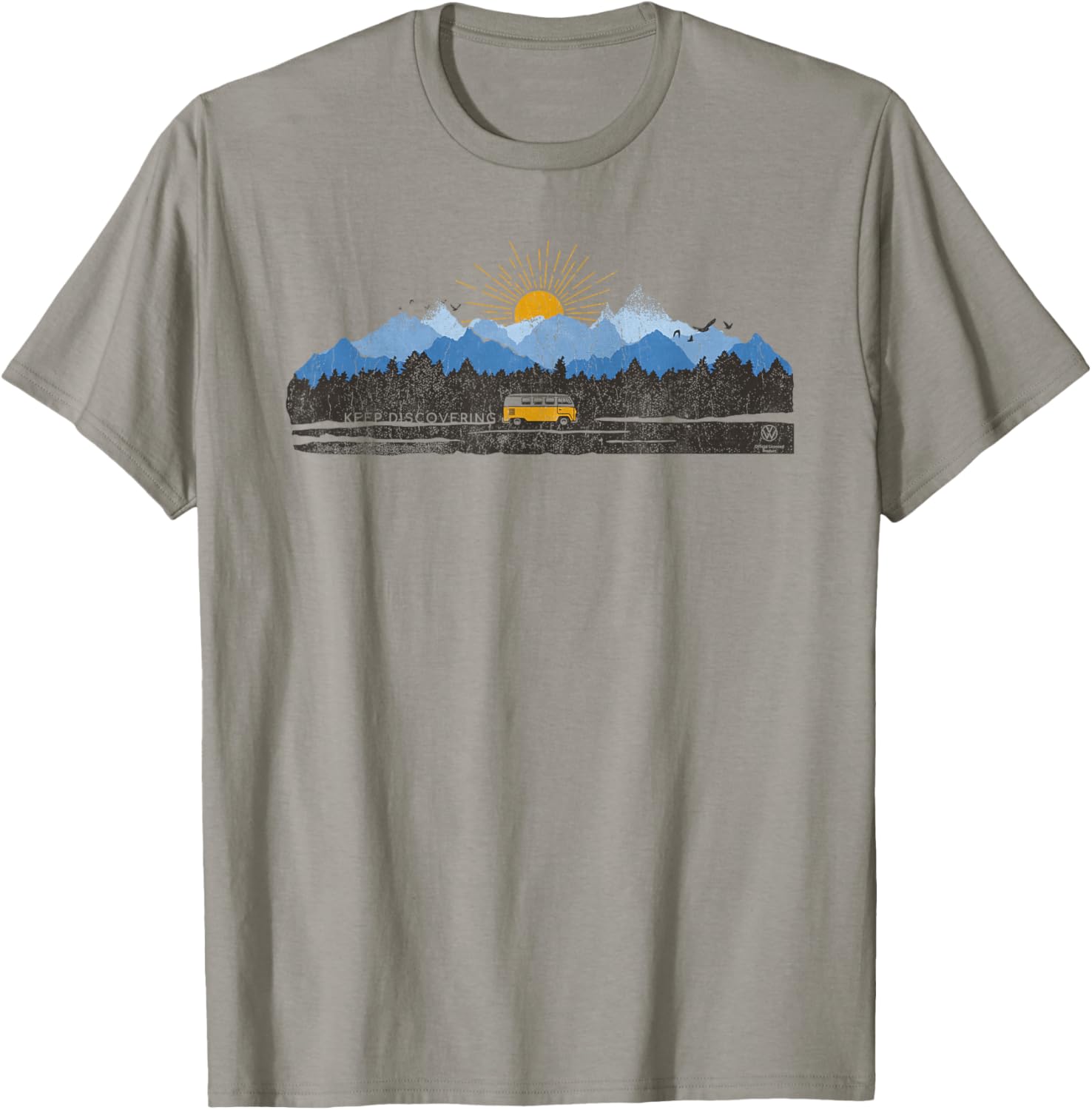 Explore the Outdoors Campervan Mountain Scene T-Shirt for Adventurers - 3