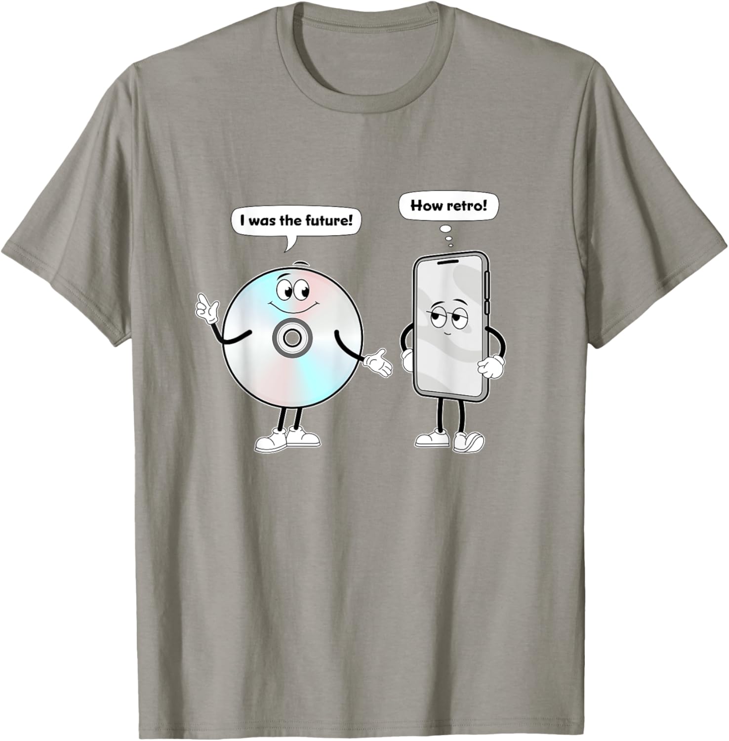 CD vs Smartphone Technology Past vs Future T-Shirt for Music Lovers - 26