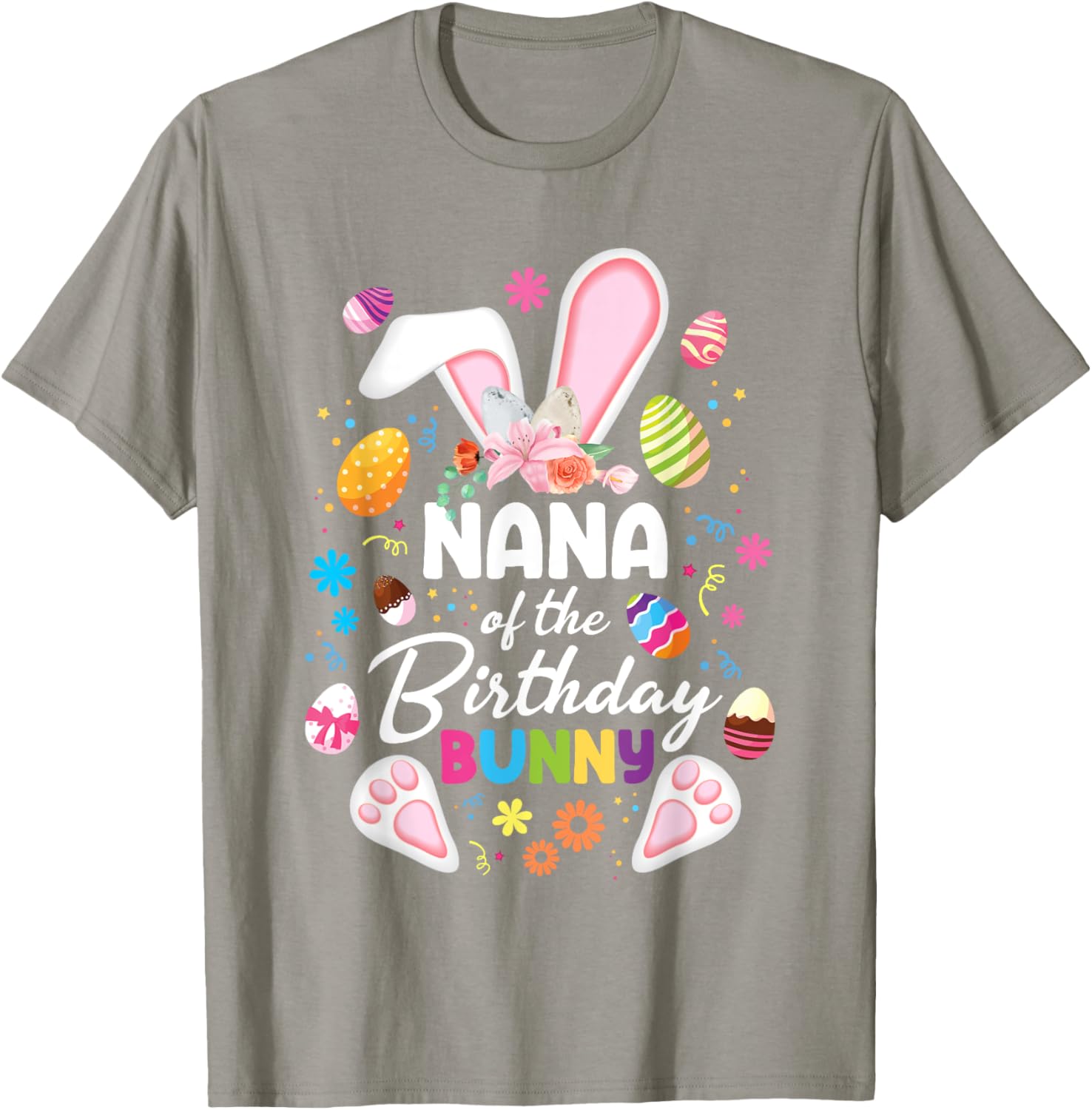 Nana Of The Birthday Bunny Easter Family Matching T-Shirt for Fun Celebrations - 11