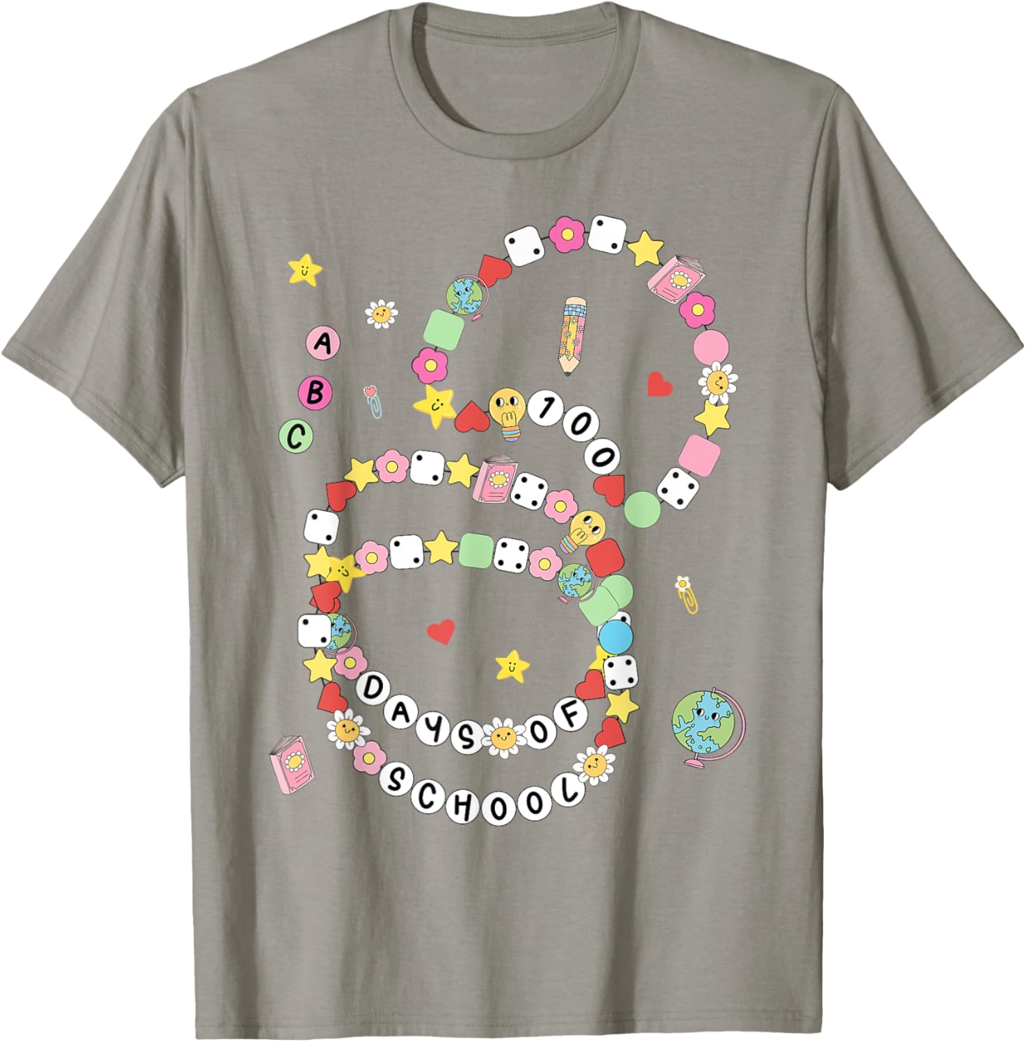 100 Days of School Bracelet and T-Shirt for Kids - Fun 100th Day Celebration - 12