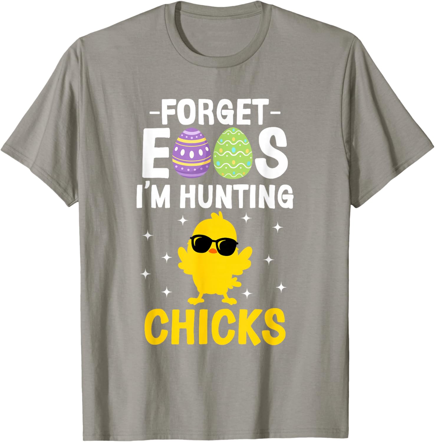 Funny Easter T-Shirt for Boys - Forget Eggs I'm Hunting Chicks Apparel - 5