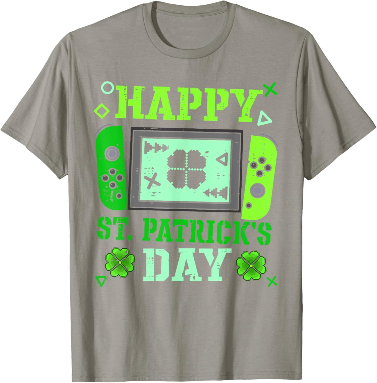 Happy St Patrick's Day Lucky Gamer T-Shirt for Boys and Men - 16