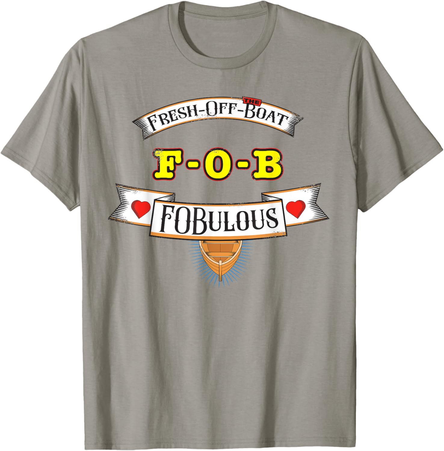 Funny Vintage Fresh Off the Boat Graphic T-Shirt for Unique Style - 1