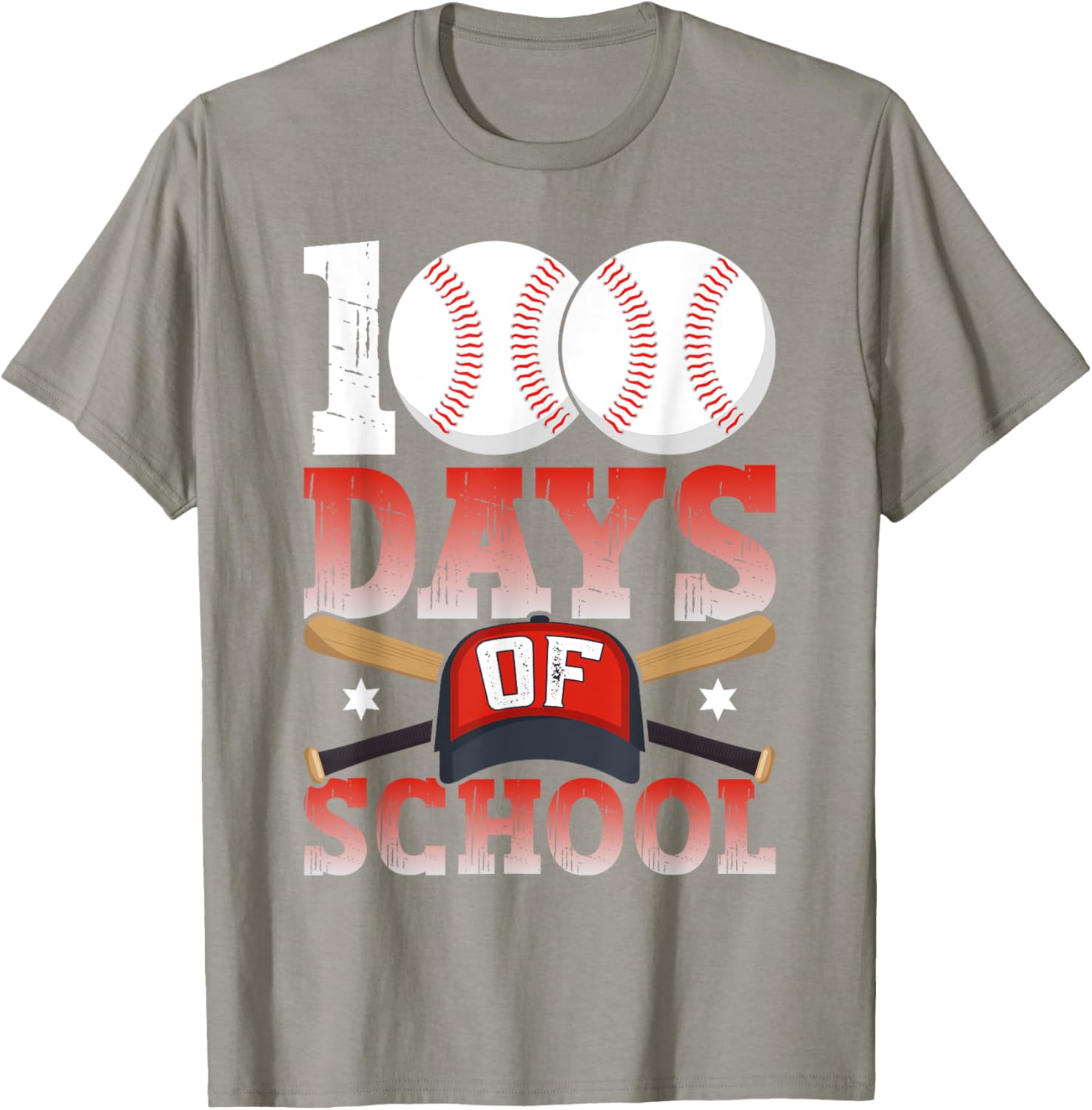 100 Days of School Baseball T-Shirt for Kids Boys Fun 100th Day Celebration - 16