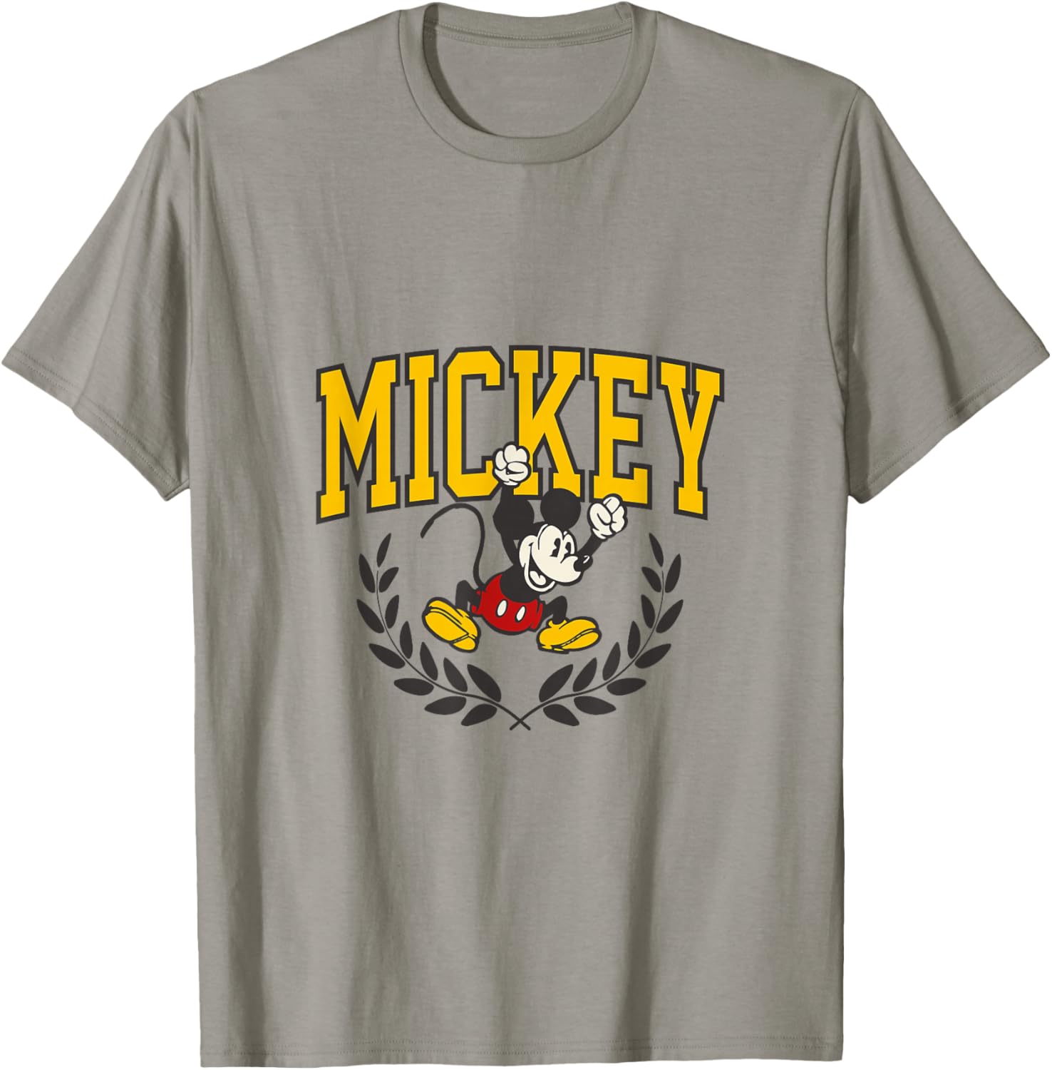 Disney Mickey Mouse Vintage Athletic Crest T-Shirt for Classic Style - 1