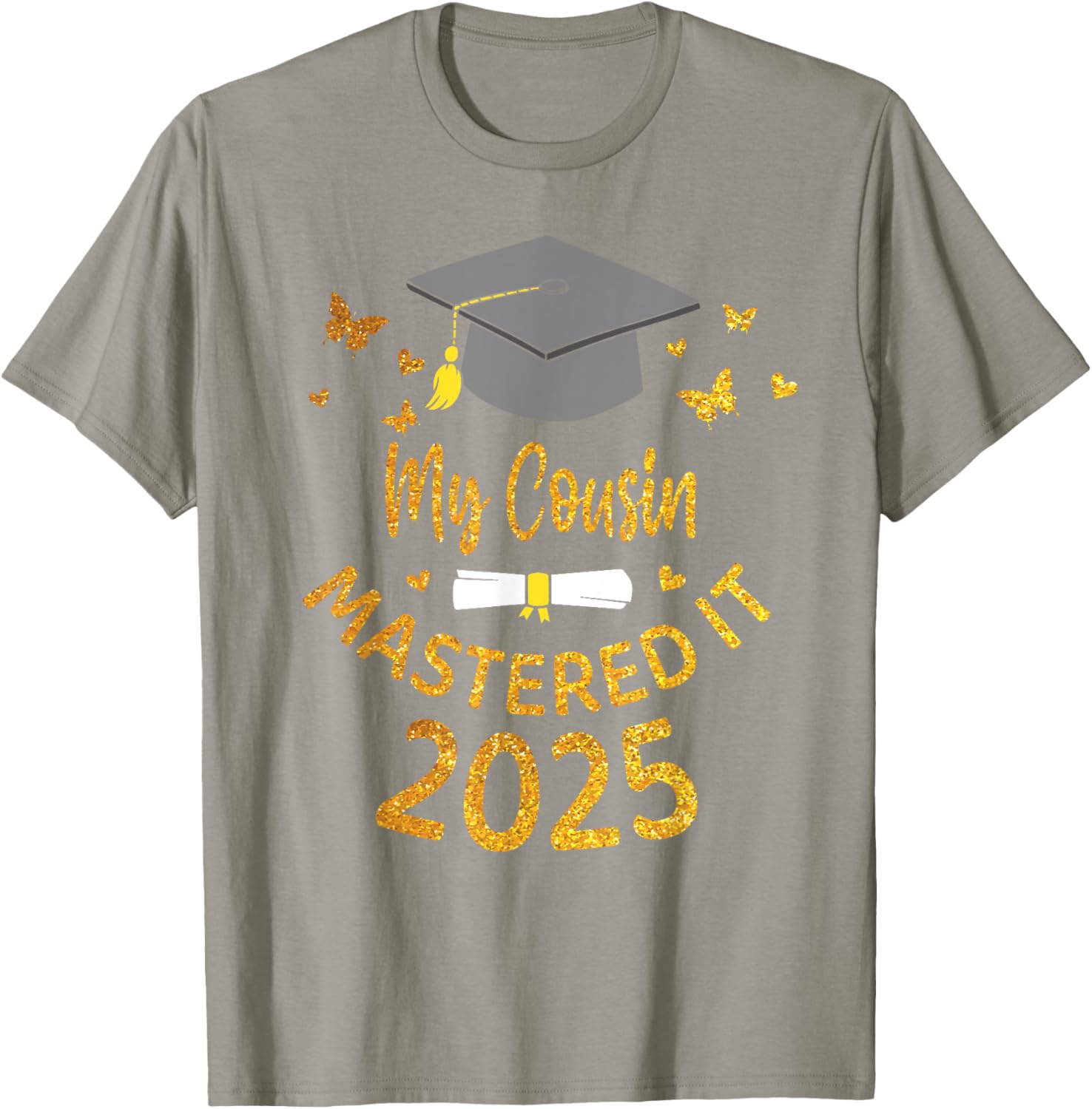 Cousin Masters Degree Graduation 2025 T-Shirt for Proud Family Celebrations - 17