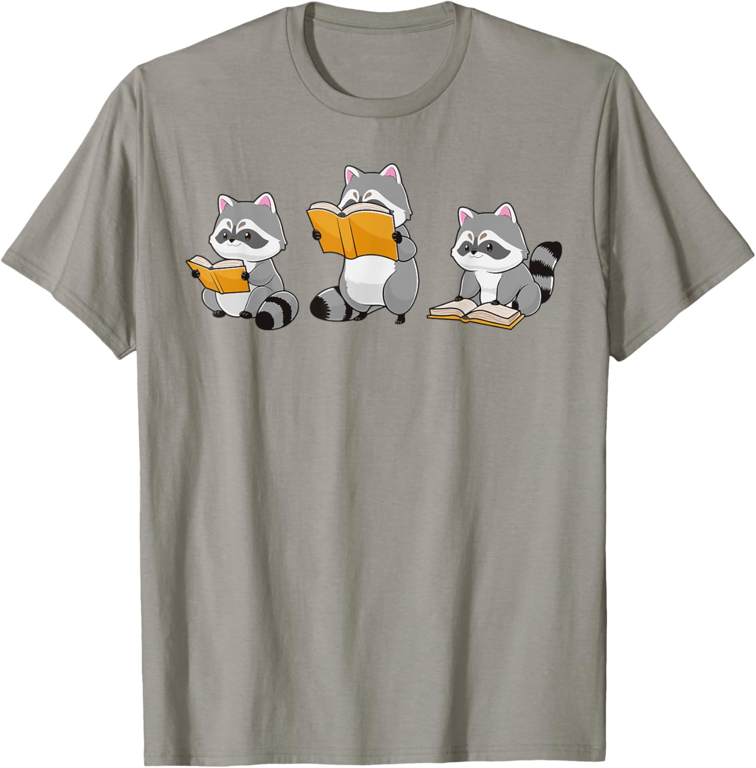 Cute Raccoon Reading Books T-Shirt for Book Lovers and Bookworms - 29