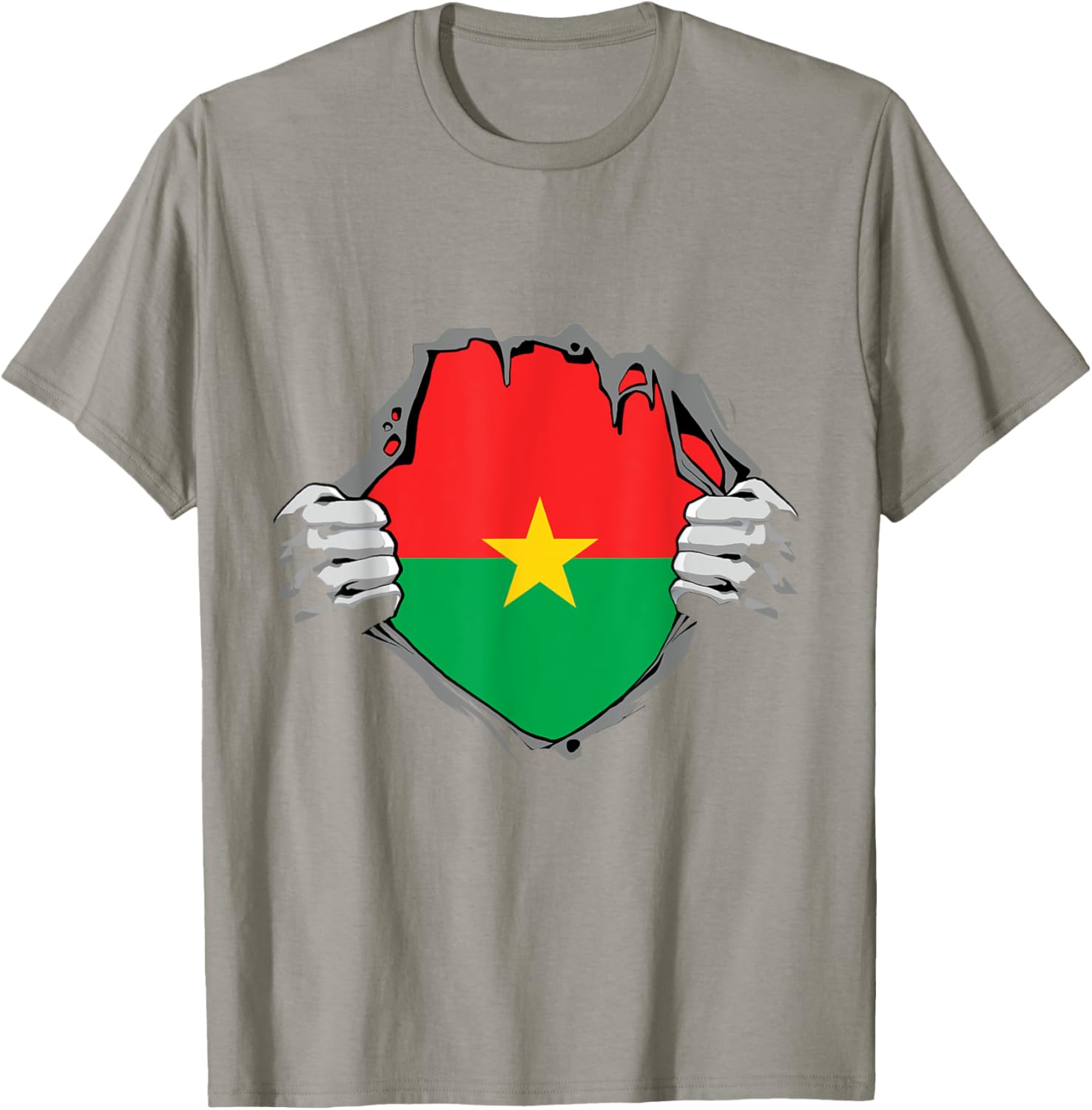 Burkina Faso Heartbeat EKG Pulse T-Shirt for Proud Burkina Fasoans - 3