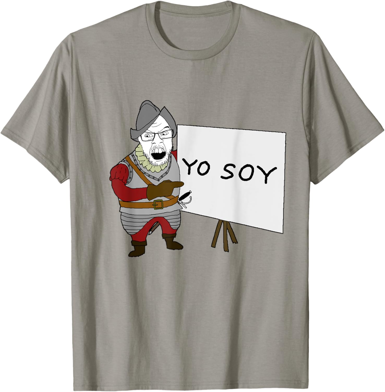 Soyjak Conquistador Wojak Soyboy T-Shirt for Spanish Teachers - 16