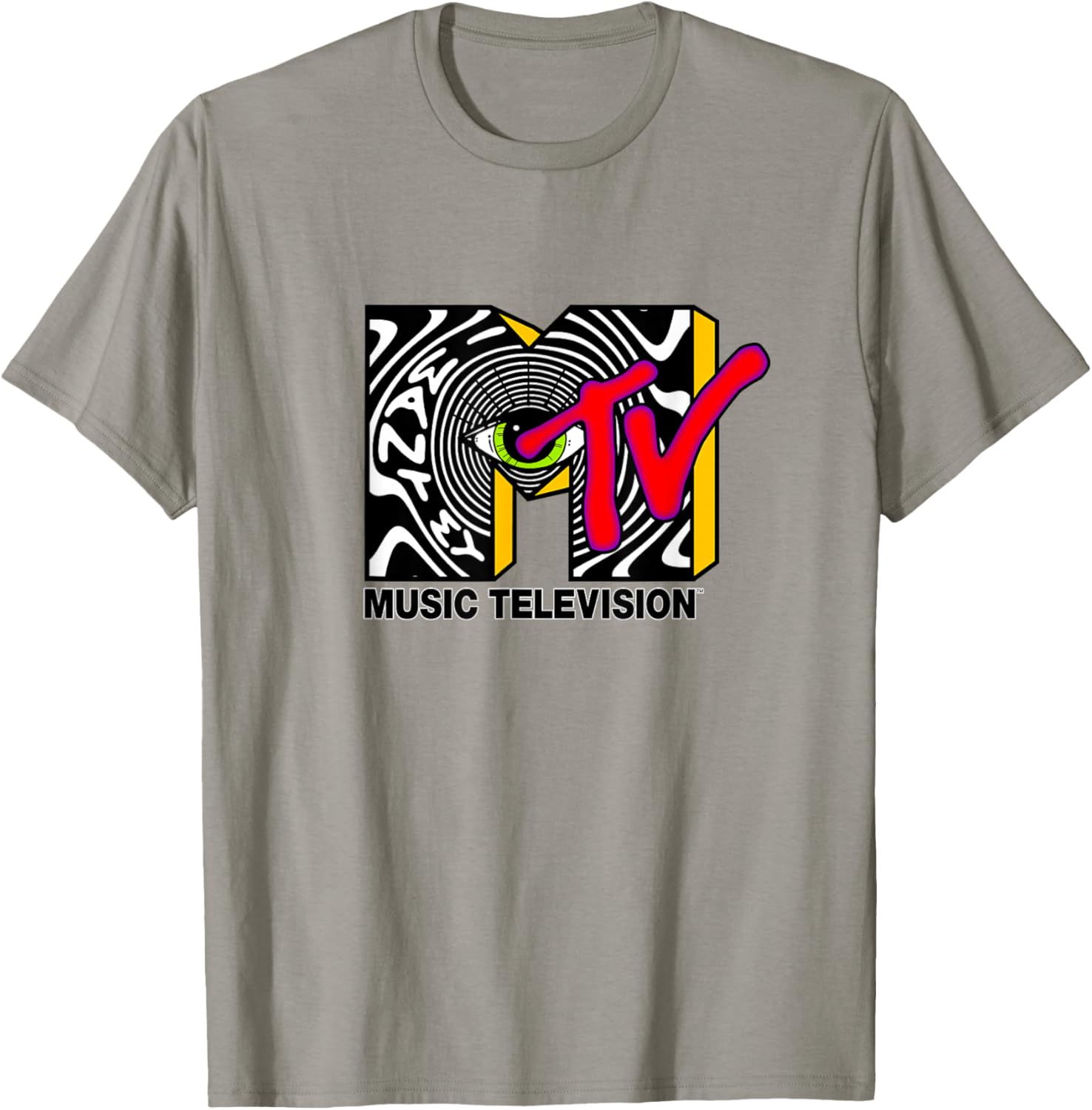 MTV Psychedelic Eye Logo T-Shirt – Unique Optical Illusion Artwear - 4