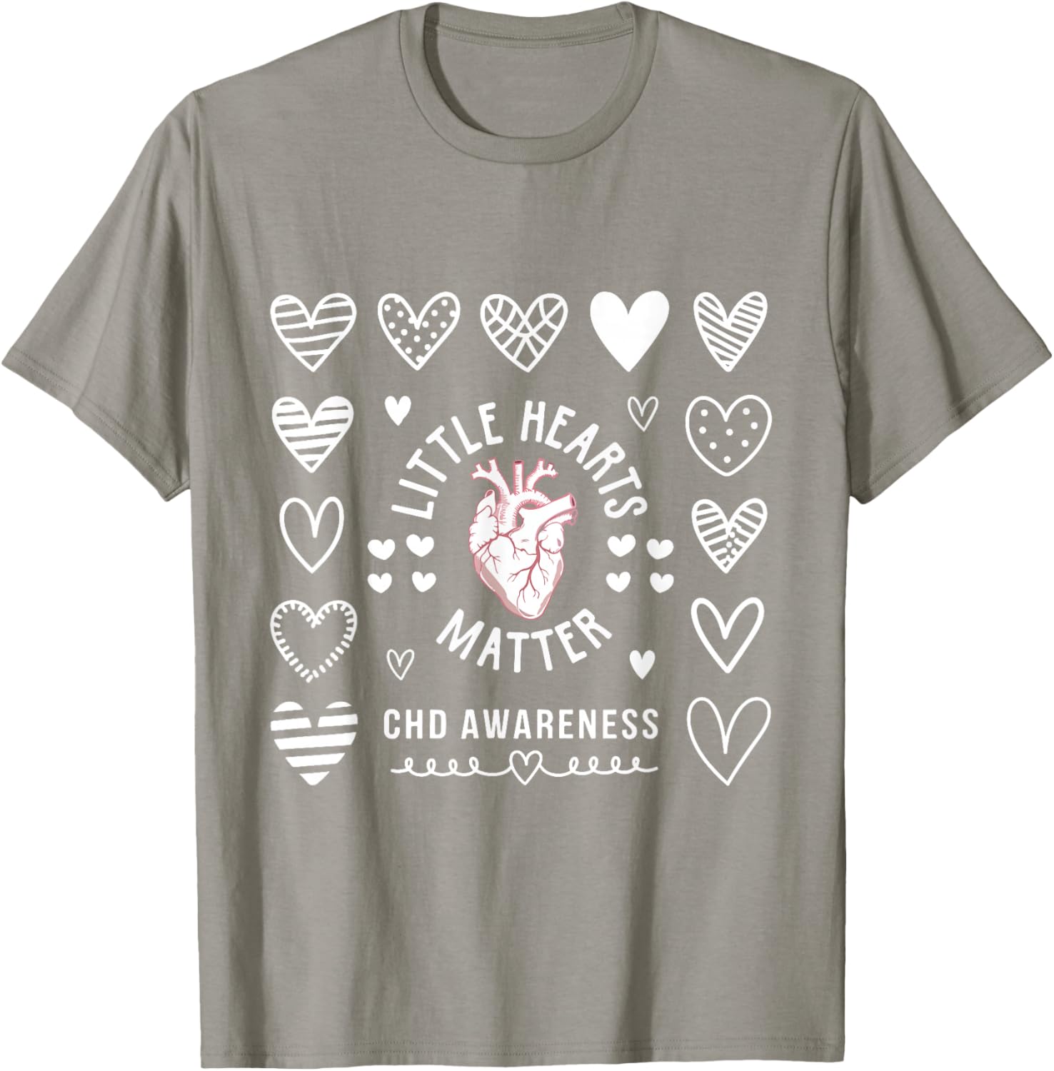 Heart Anatomy Valentine CHD Awareness T-Shirt for Heart Health Support - 18