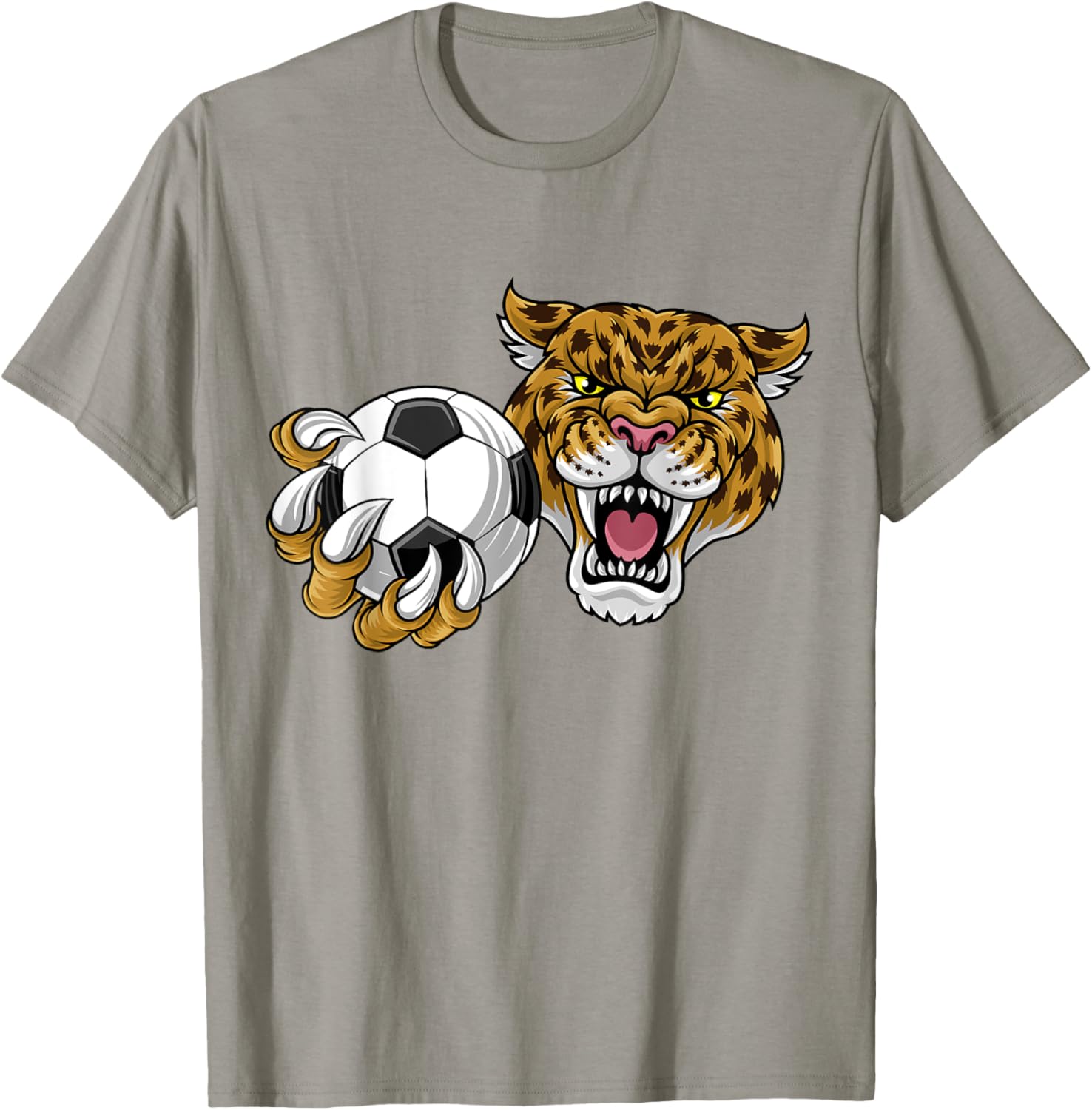 Jaguar Leopard Cheetah Soccer Ball Cartoon Character T-Shirt for Kids - 7
