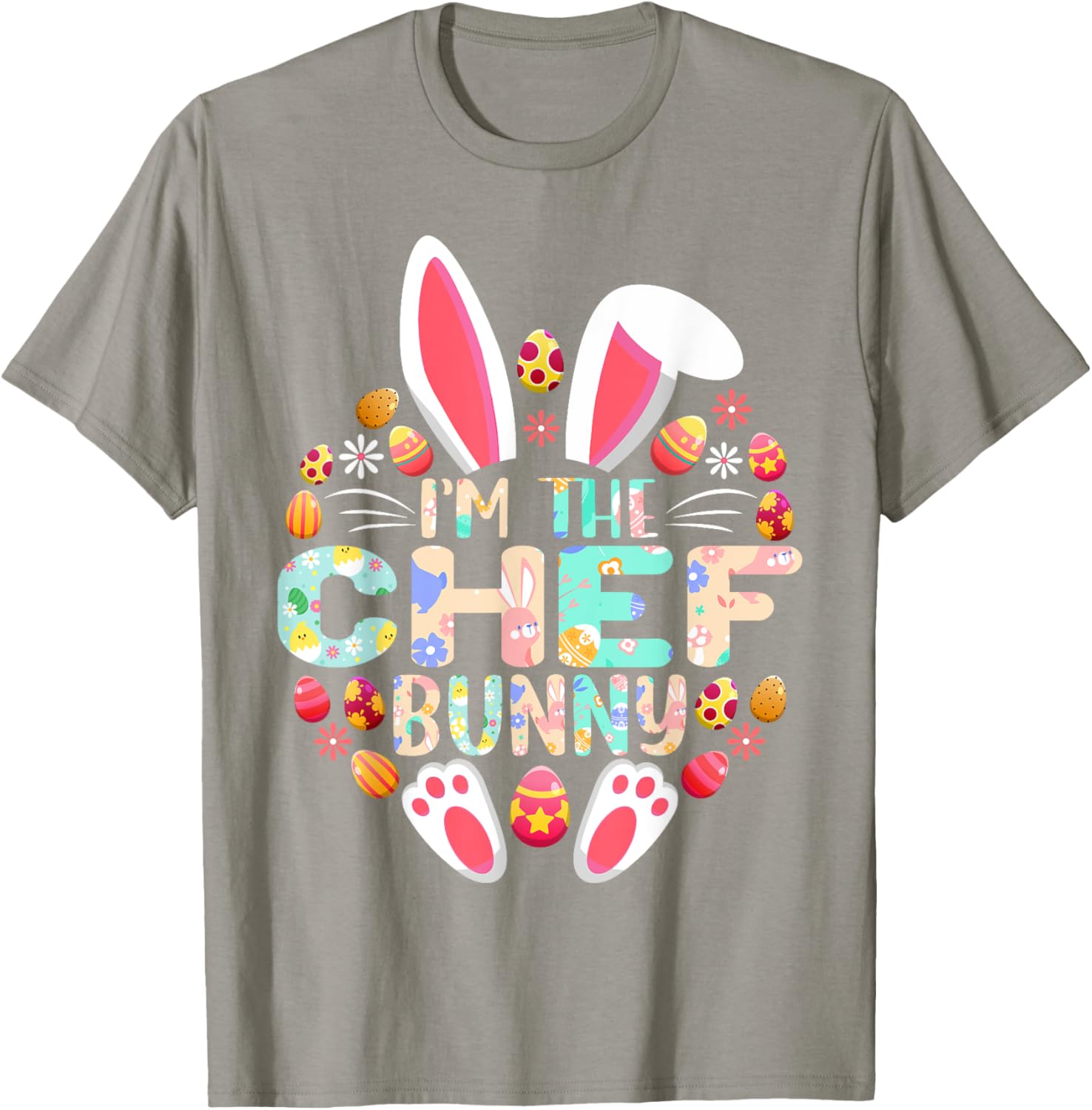 Funny Easter Family Matching T-Shirt I'm The Chef Bunny Design - 15