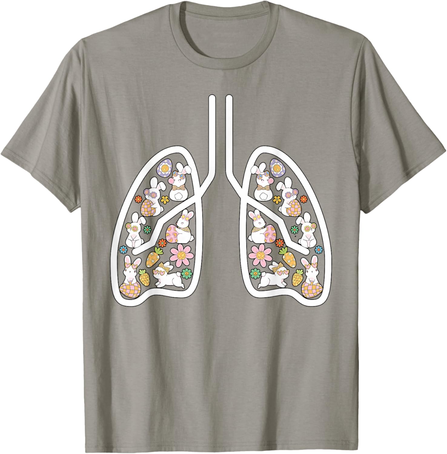 Respiratory Therapist Easter Lungs Nurse T-Shirt for Pulmonologists - 19