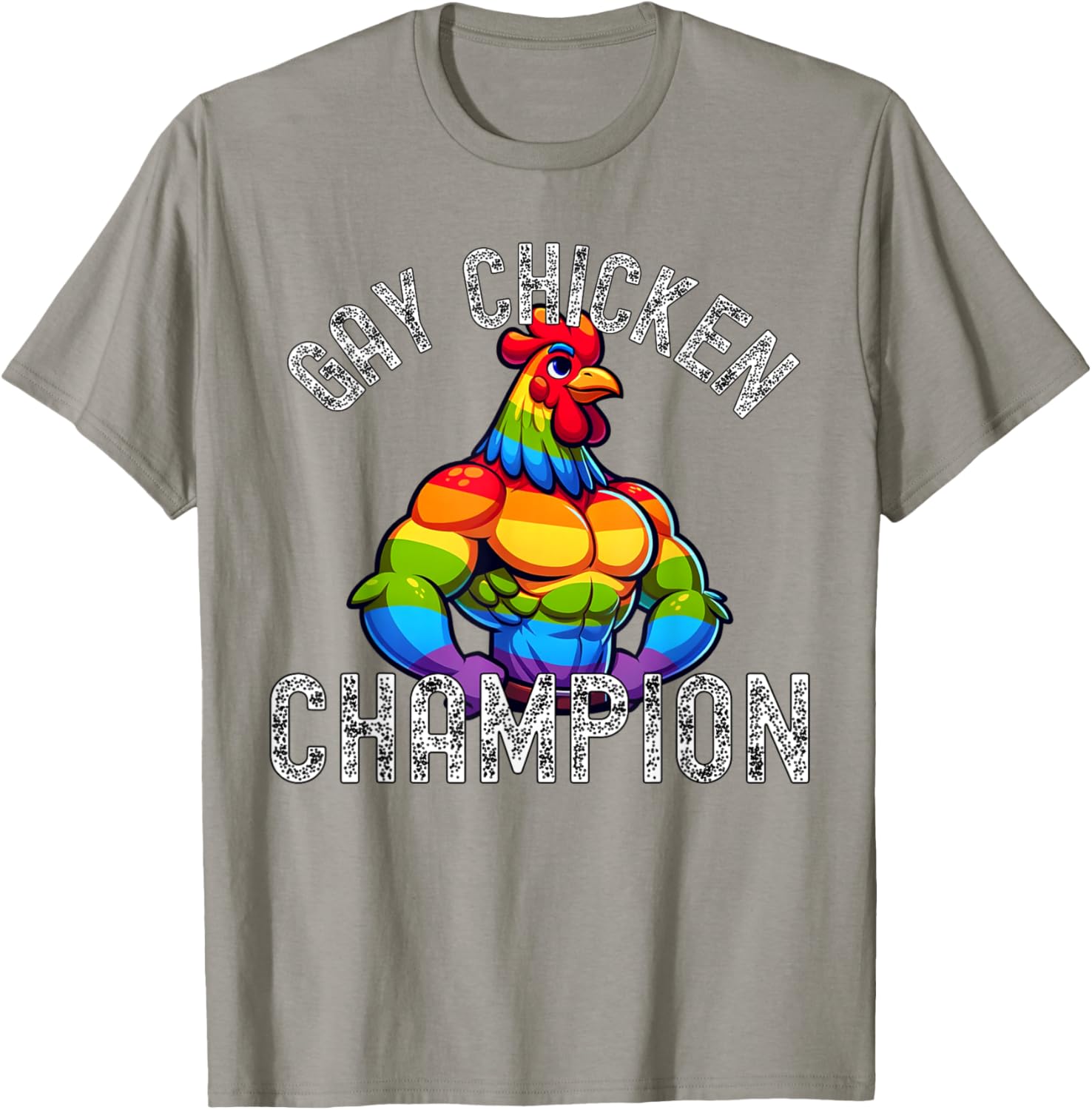 Gay Chicken Champion T-Shirt Fun Pride Apparel for LGBTQ+ Enthusiasts - 25