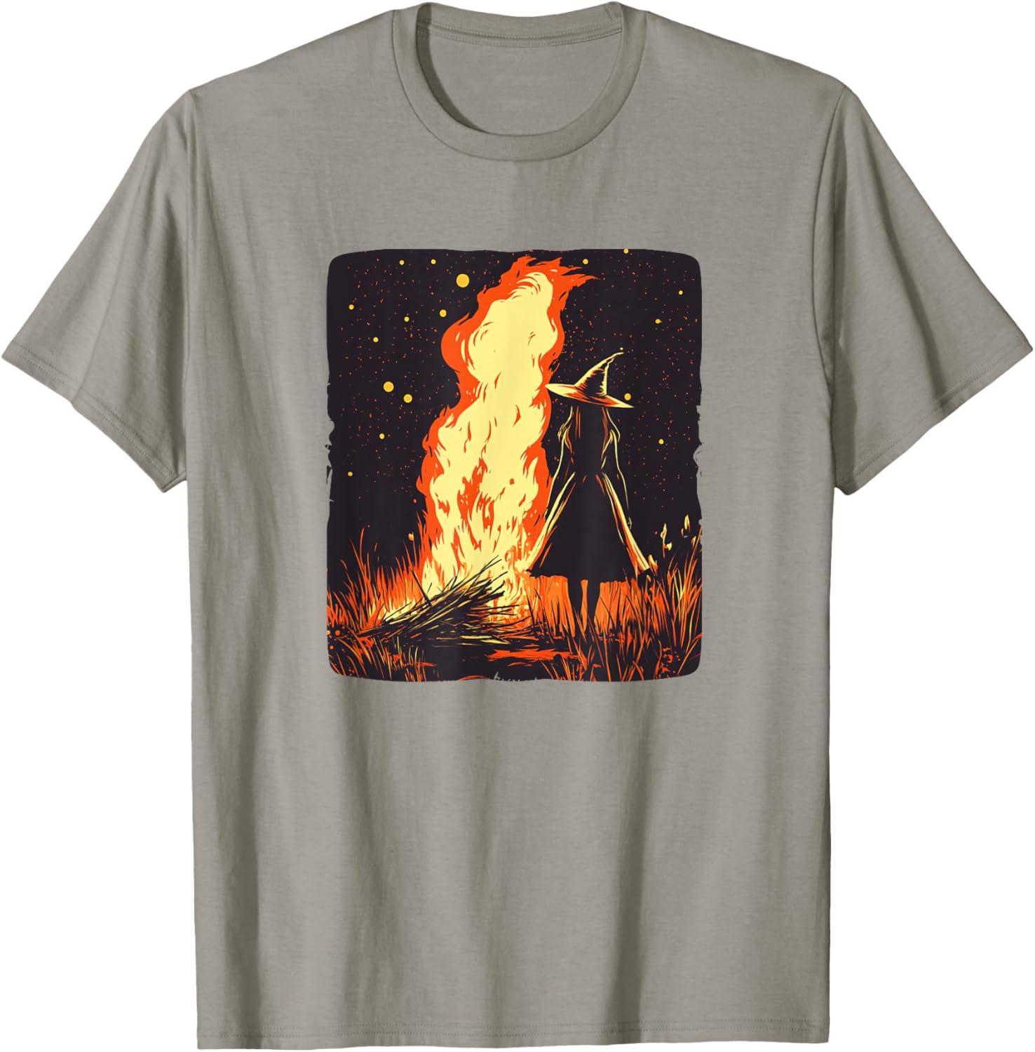 Spellbinding Witch and Bonfire Magic T-Shirt for Enchanting Nights - 10