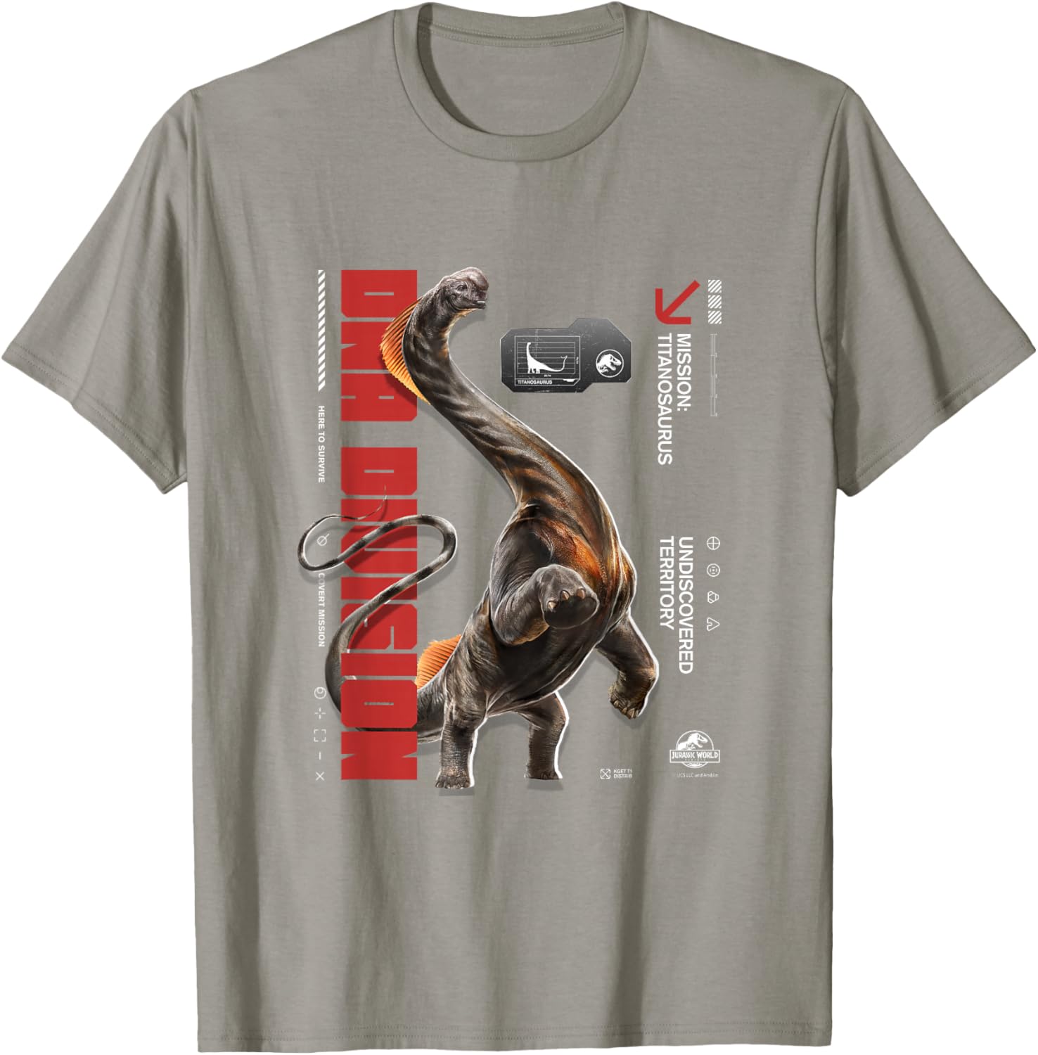 Jurassic World Rebirth Titanosaurus DNA Division T-Shirt for Dino Fans - 27