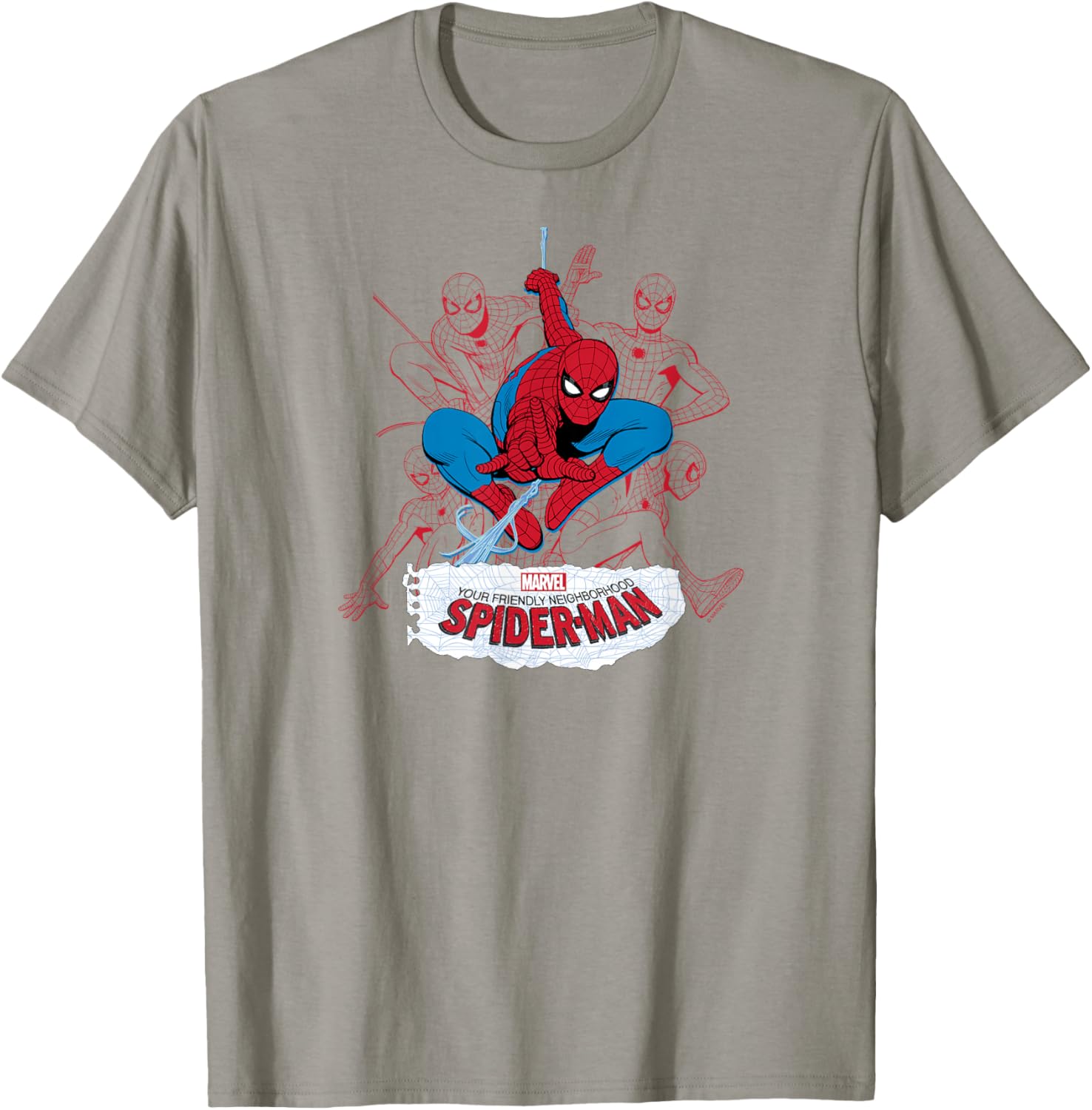 Your Friendly Neighborhood Spider-Man Line Cluster Graphic T-Shirt - 1