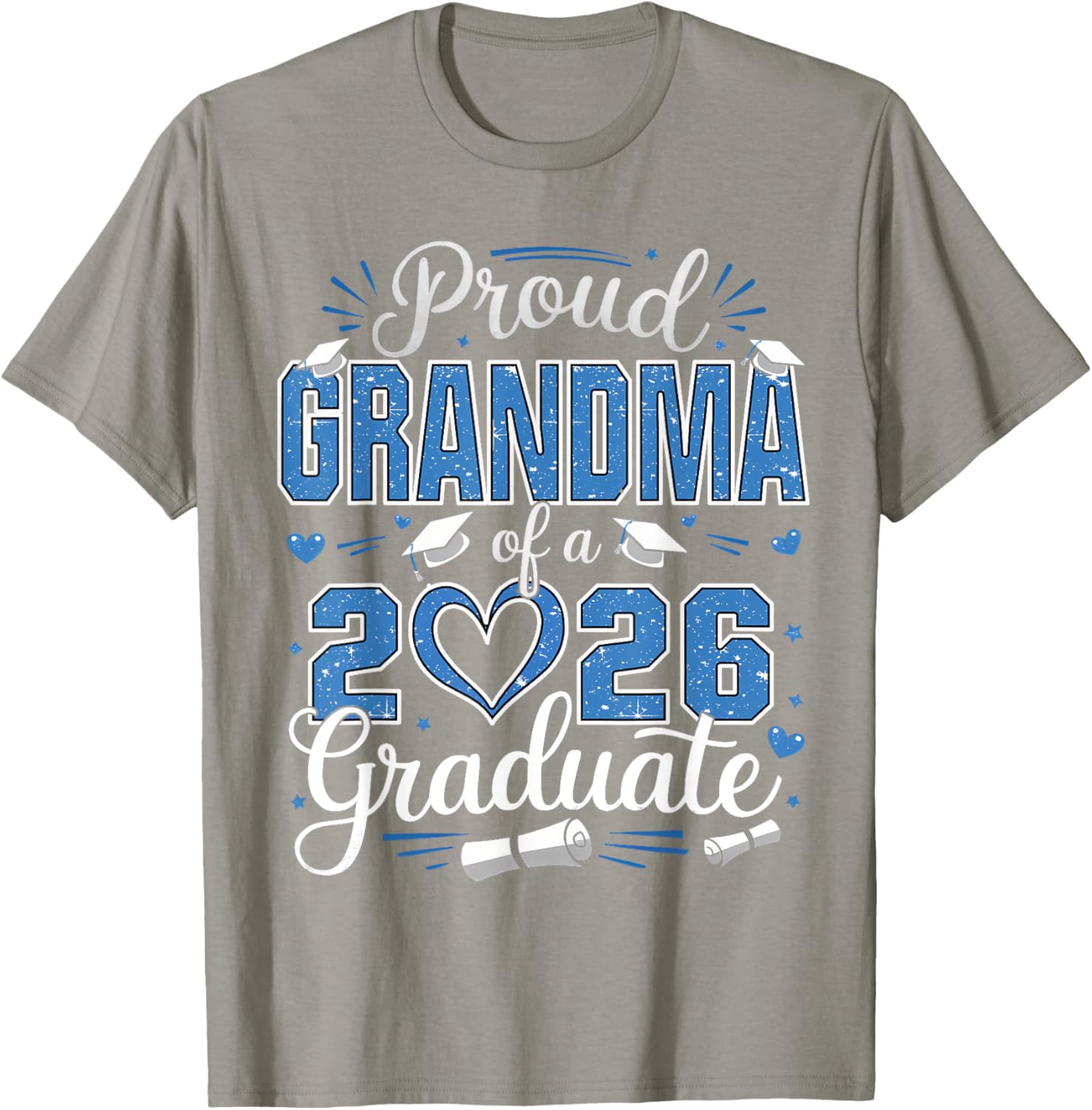 Proud Grandma Class of 2026 Graduate Senior T-Shirt for Grandma - 2