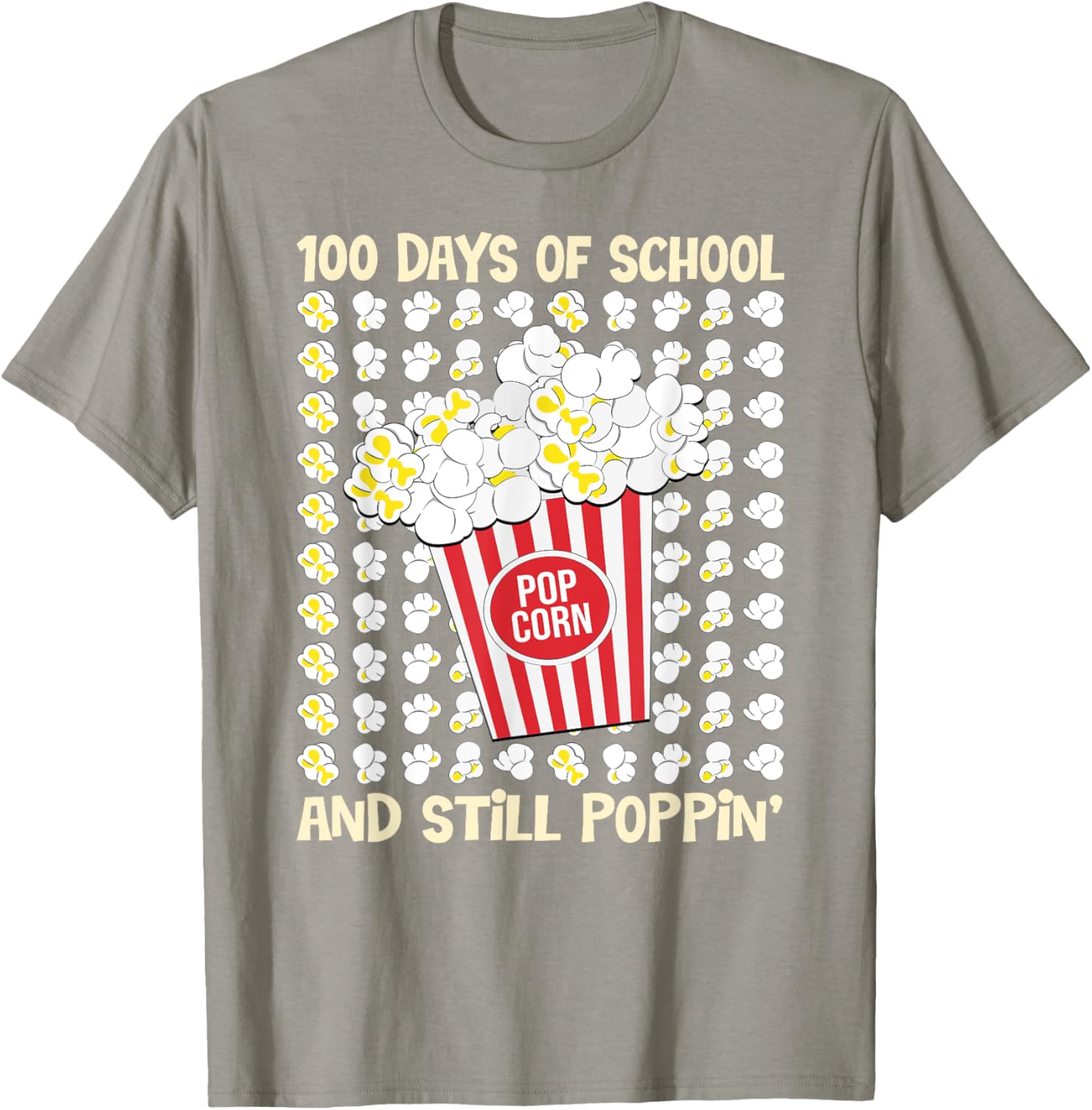 100 Days of School Loving Popcorn T-Shirt for Kids and Adults - 26