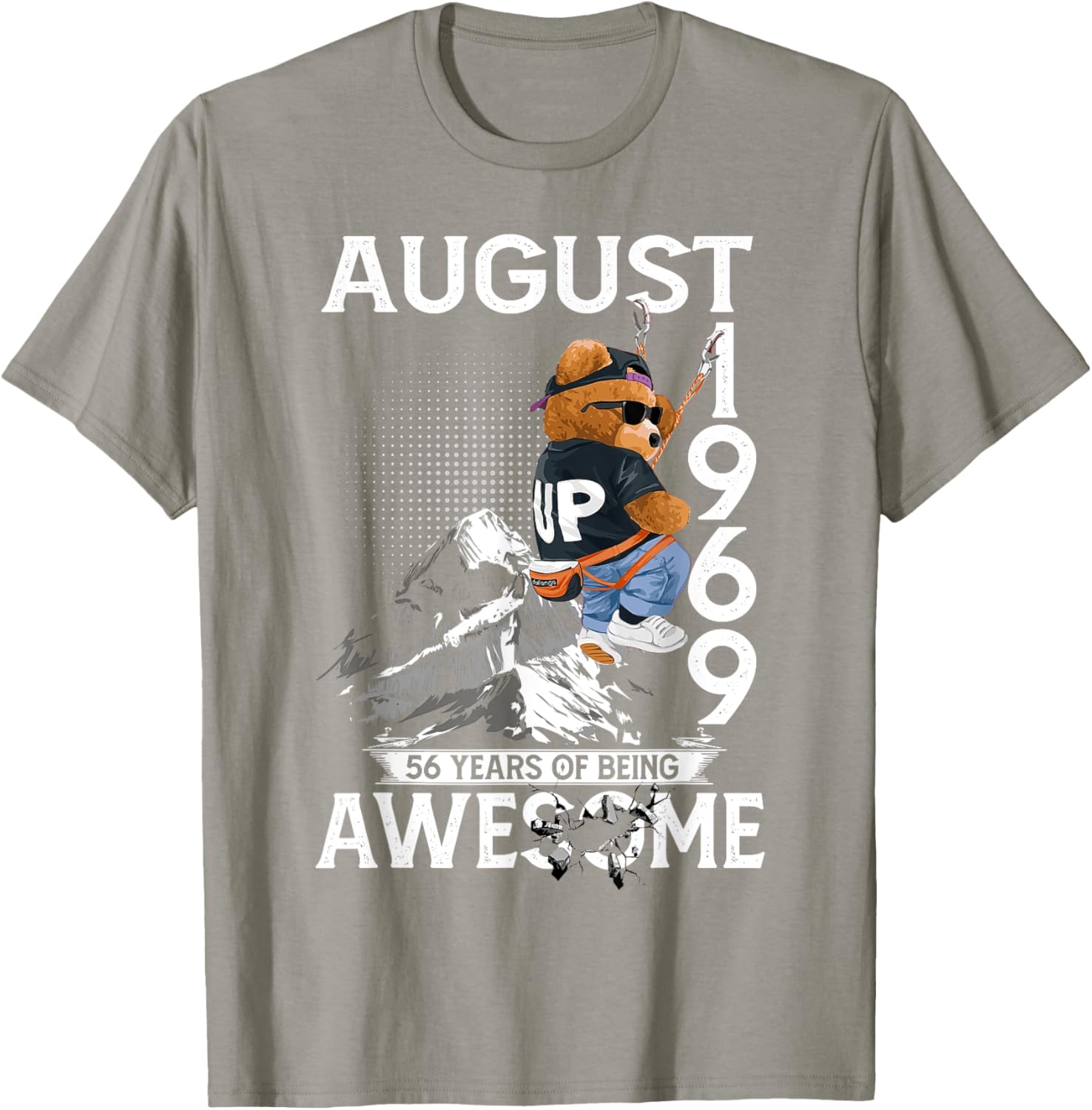 56th Birthday Bear Legends August 1969 T-Shirt for Men Gifts - 3