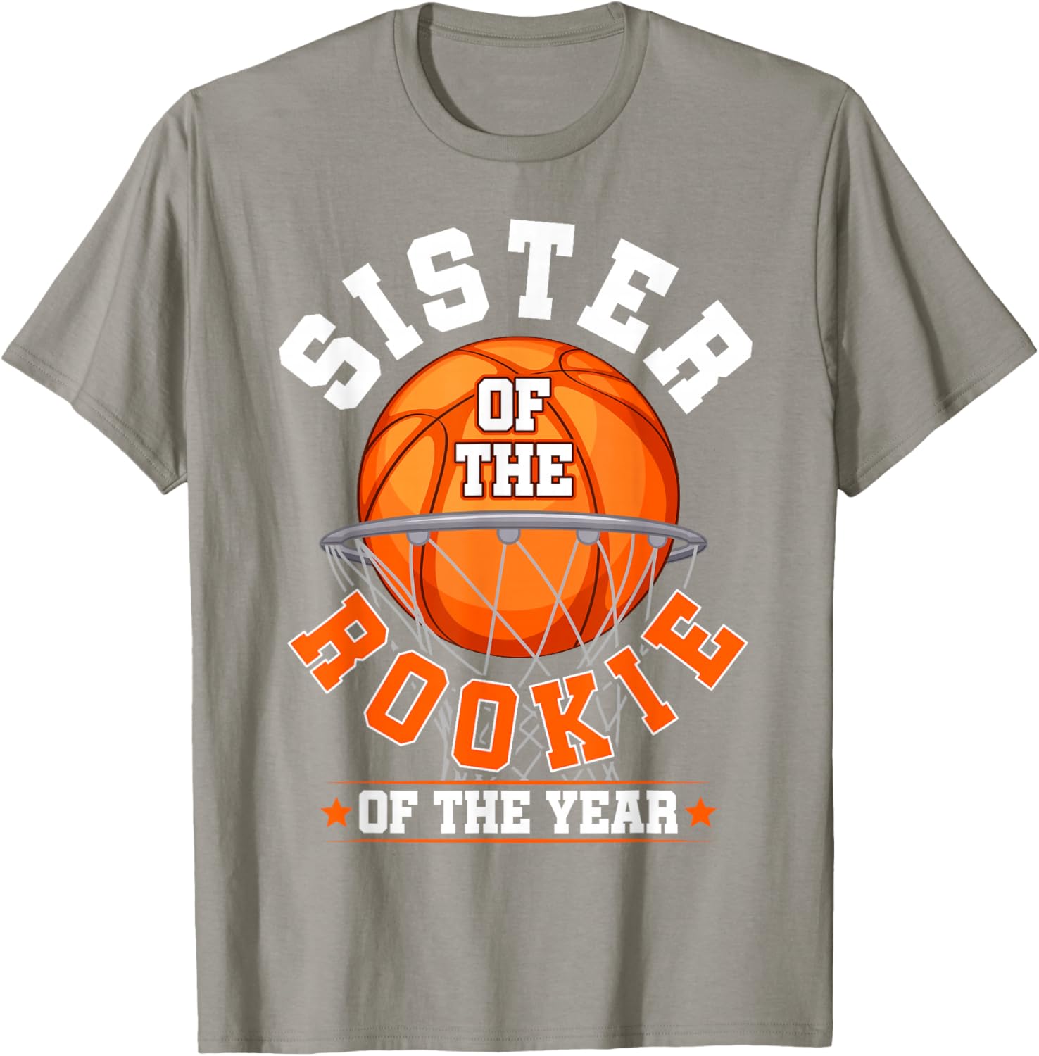 Adorable Sister of Rookie 1st Birthday Basketball Family Matching T-Shirt - 9