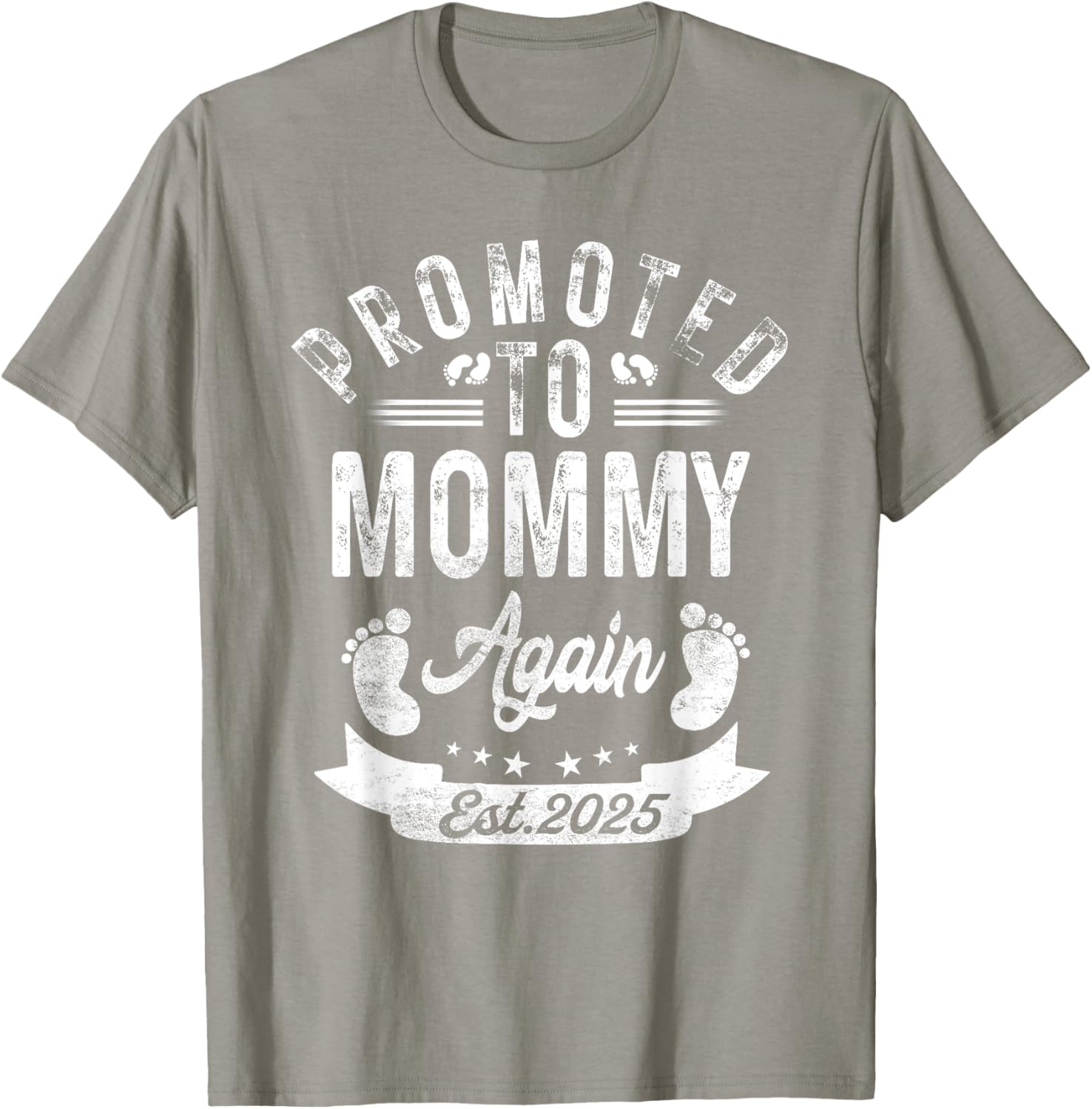 Promoted To Mommy Again EST 2025 Cute Pregnancy Announcement T-Shirt - 11