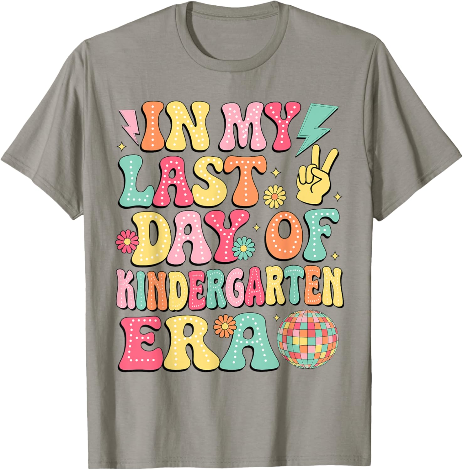 Groovy Last Day of Kindergarten T-Shirt for Fun Graduation Celebrations - 12