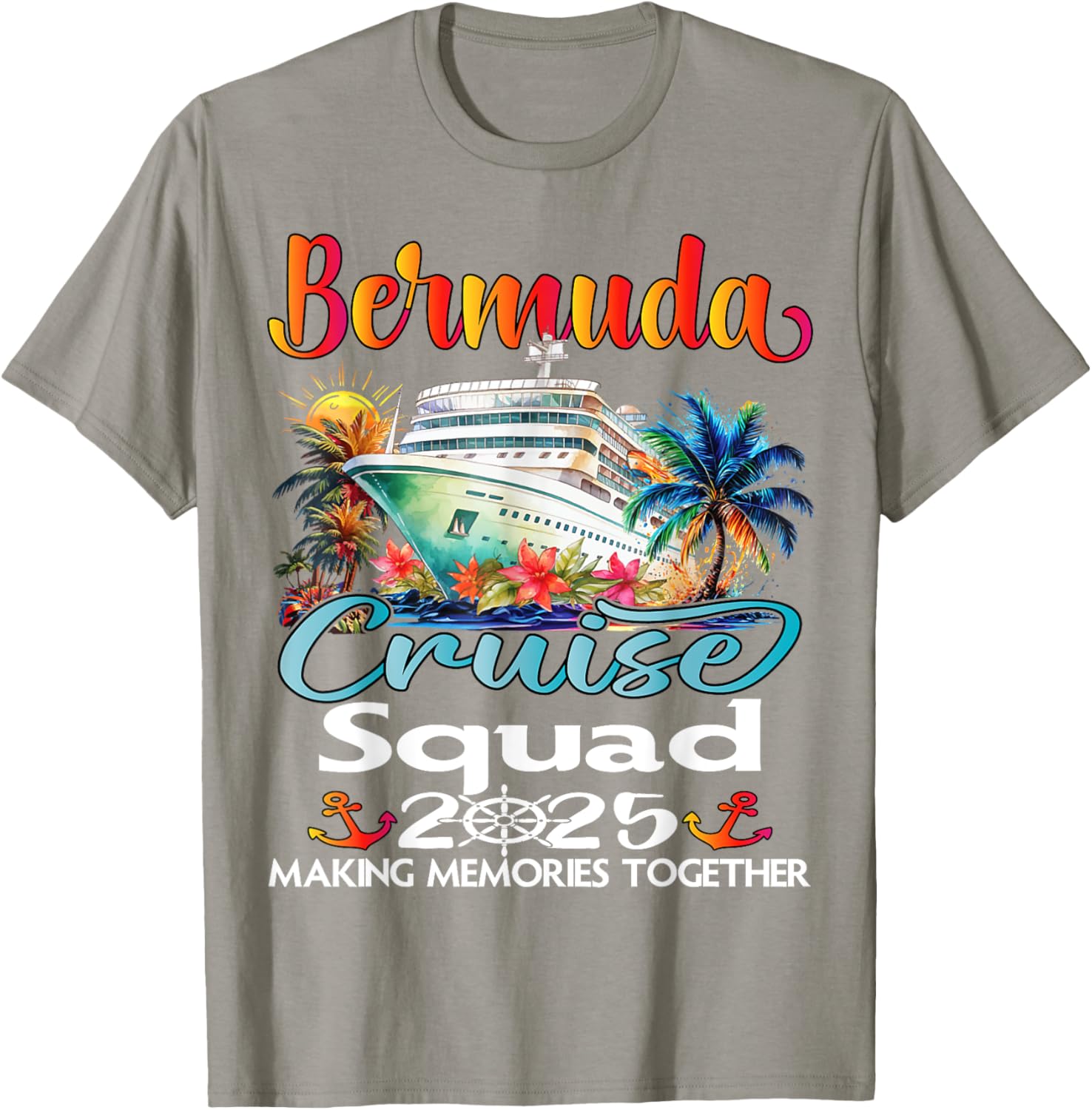 Bermuda Cruise Squad 2025 Family T-Shirt for Fun Adventures at Sea - 23