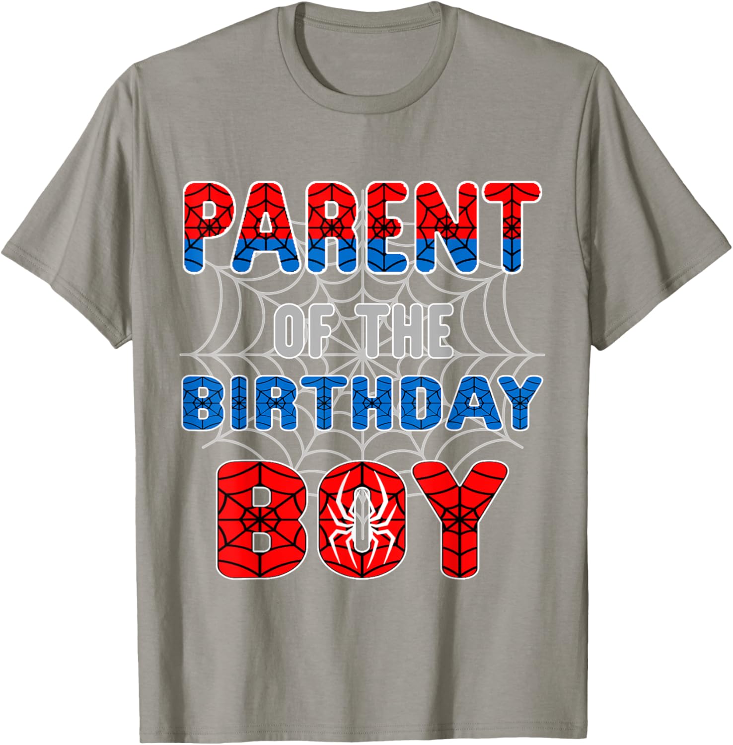 Spider Web Birthday Party T-Shirt for Proud Parents of the Birthday Boy - 10
