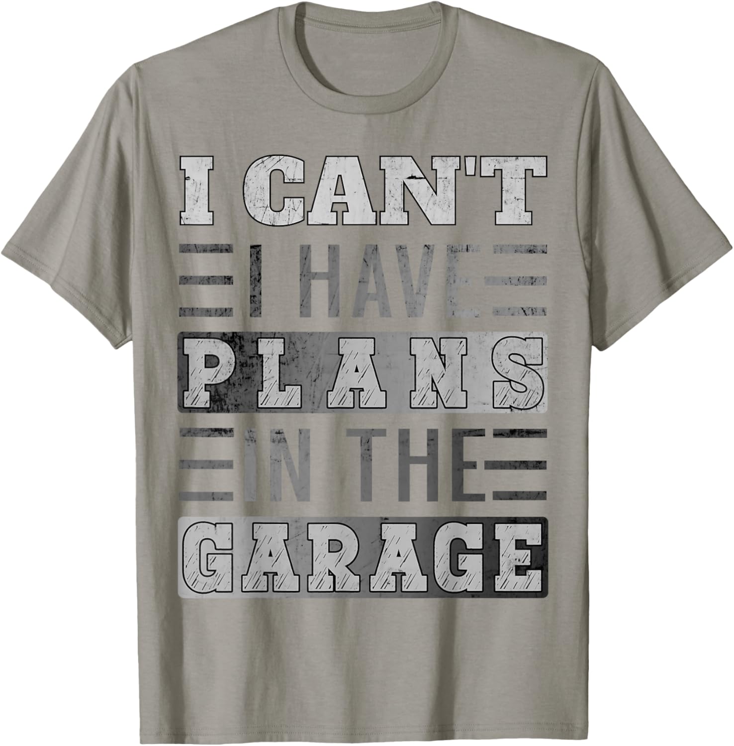 Funny Retro Car Mechanic T-Shirt I Can't I Have Plans In The Garage - 11