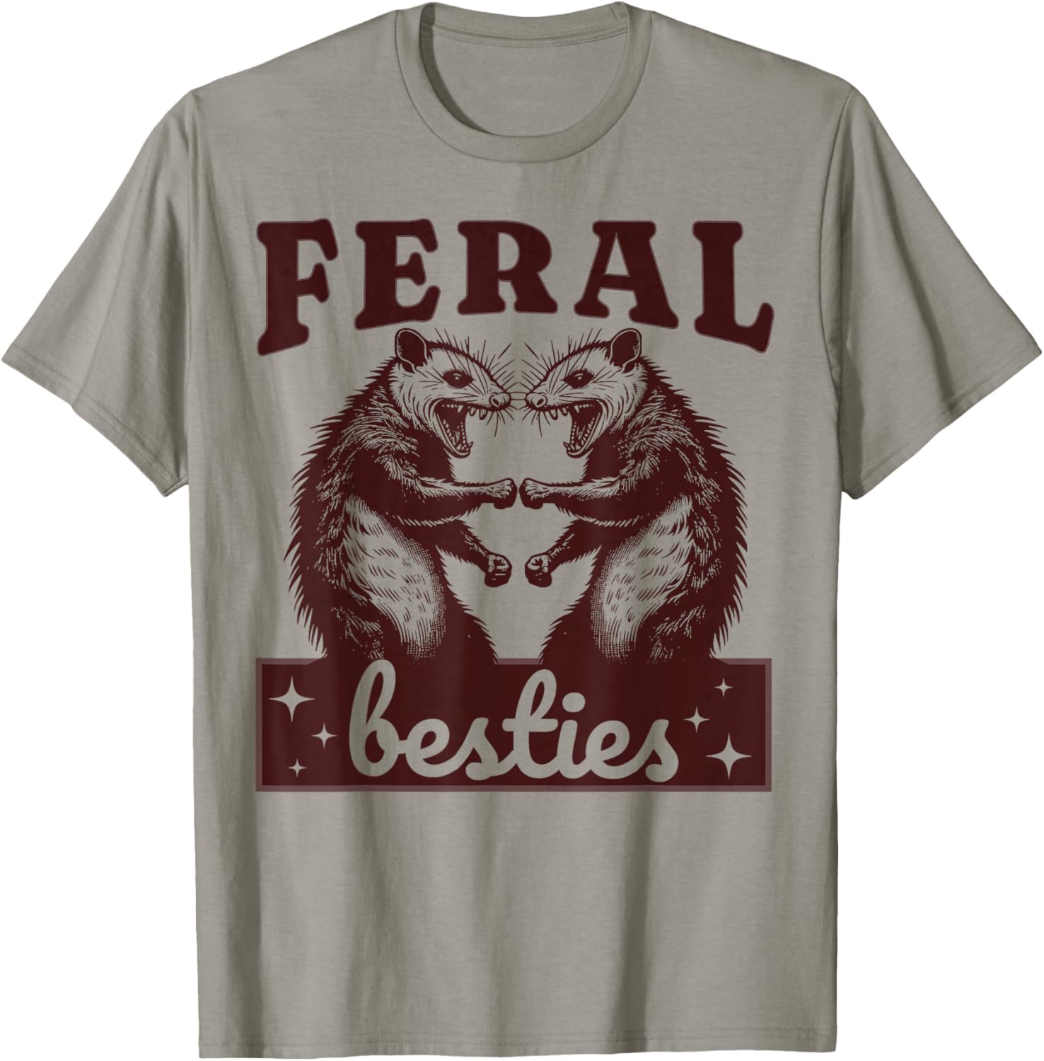 Possum Feral Besties Funny Matching BFF T-Shirt for Twinning Fun - 10