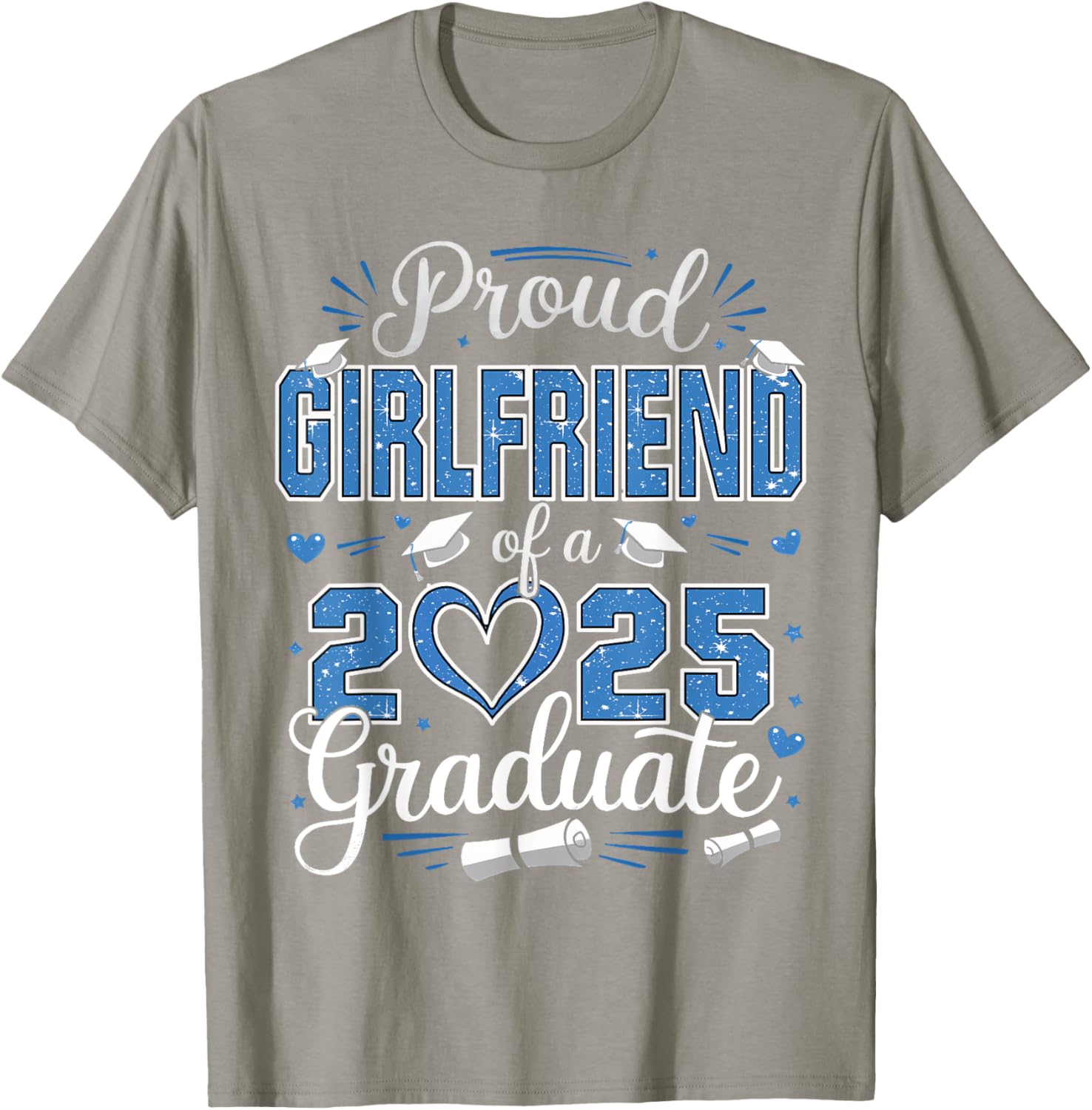 Proud Girlfriend Class of 2025 Graduate Senior T-Shirt for Her - 13