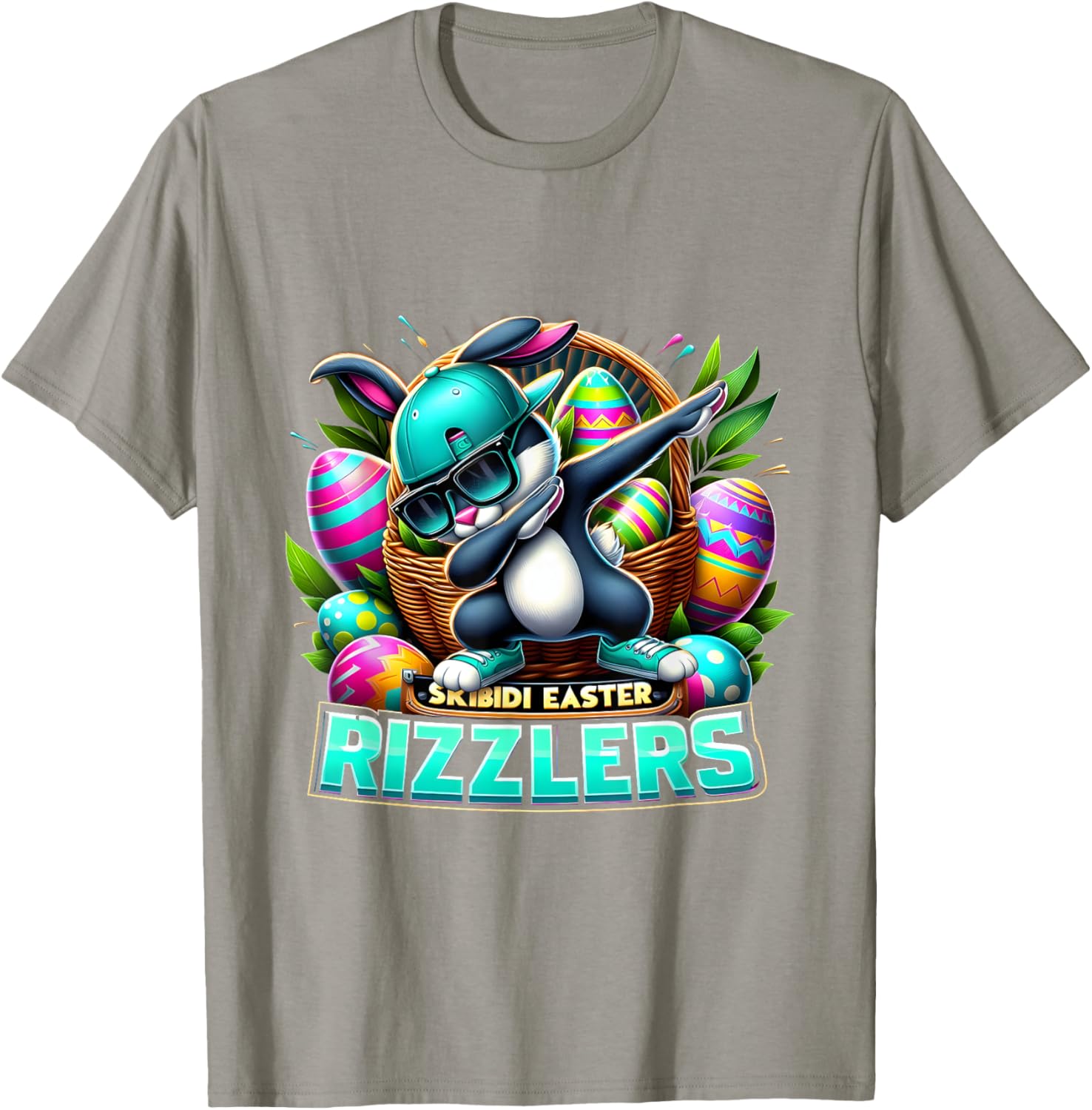 Funny Easter T-Shirt for Men Rizzler Skibidi Humor Apparel - 12