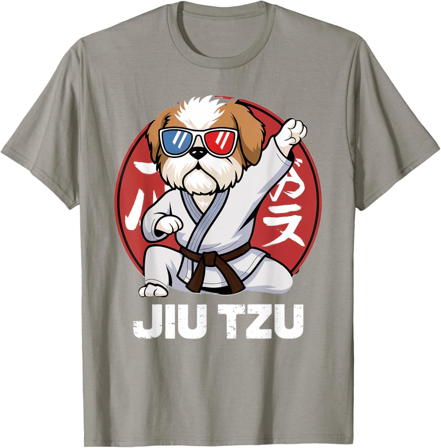 Cute Shih Tzu Jitsu T-Shirt - Funny Kawaii Anime Jiu Jitsu Love Tee - 16