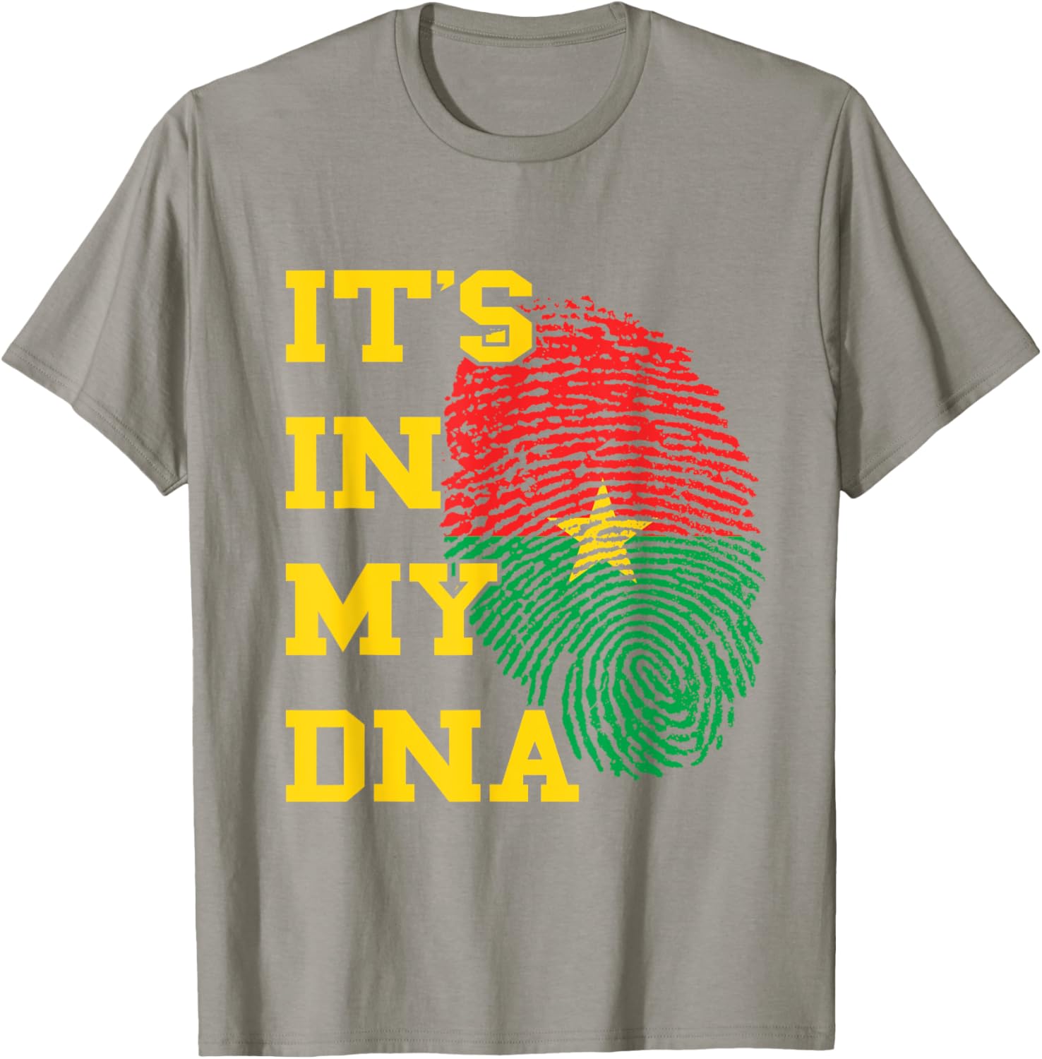 Burkina Faso It's In My DNA Flag Thumbmark T-Shirt for Proud Fans - 14