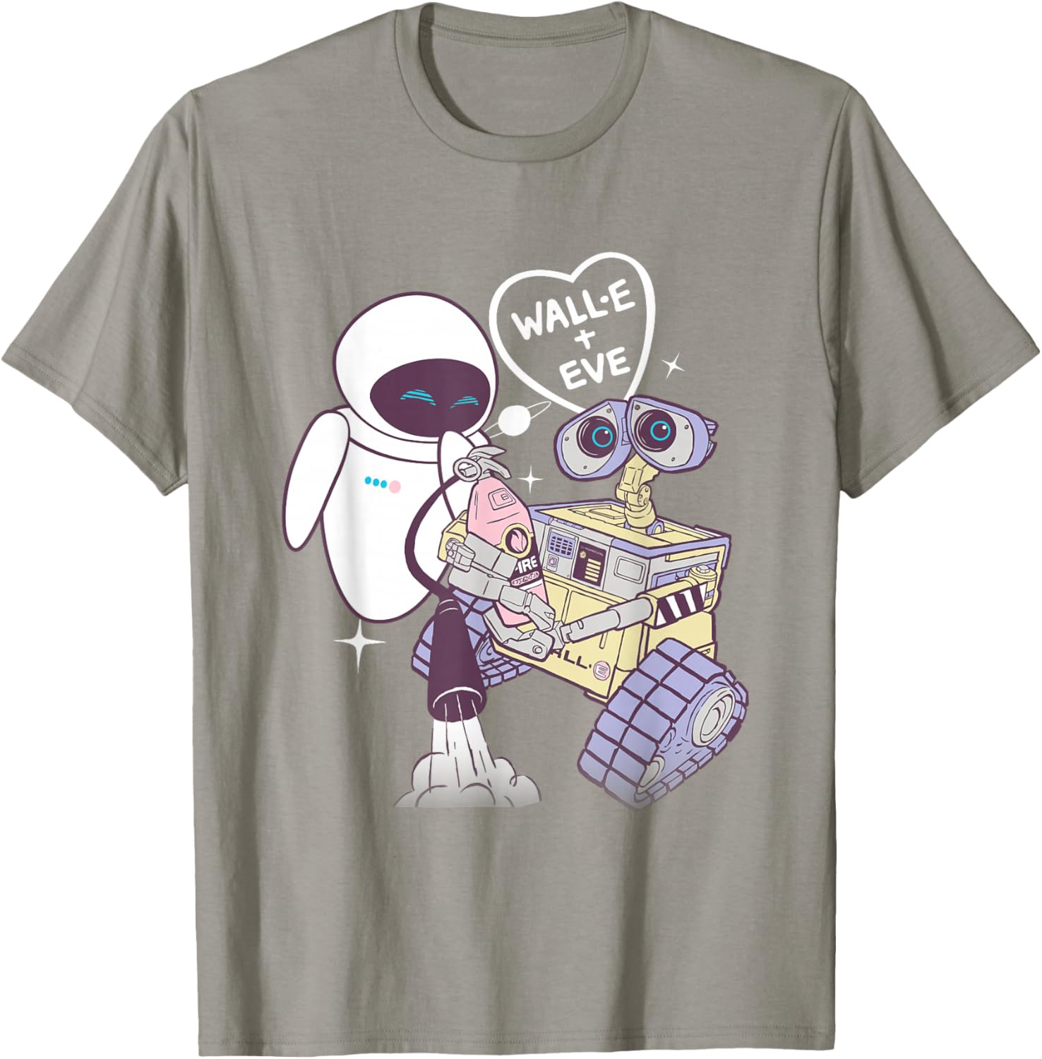 Disney Wall-E and EVE Valentine's Day Love Heart T-Shirt for Couples - 9