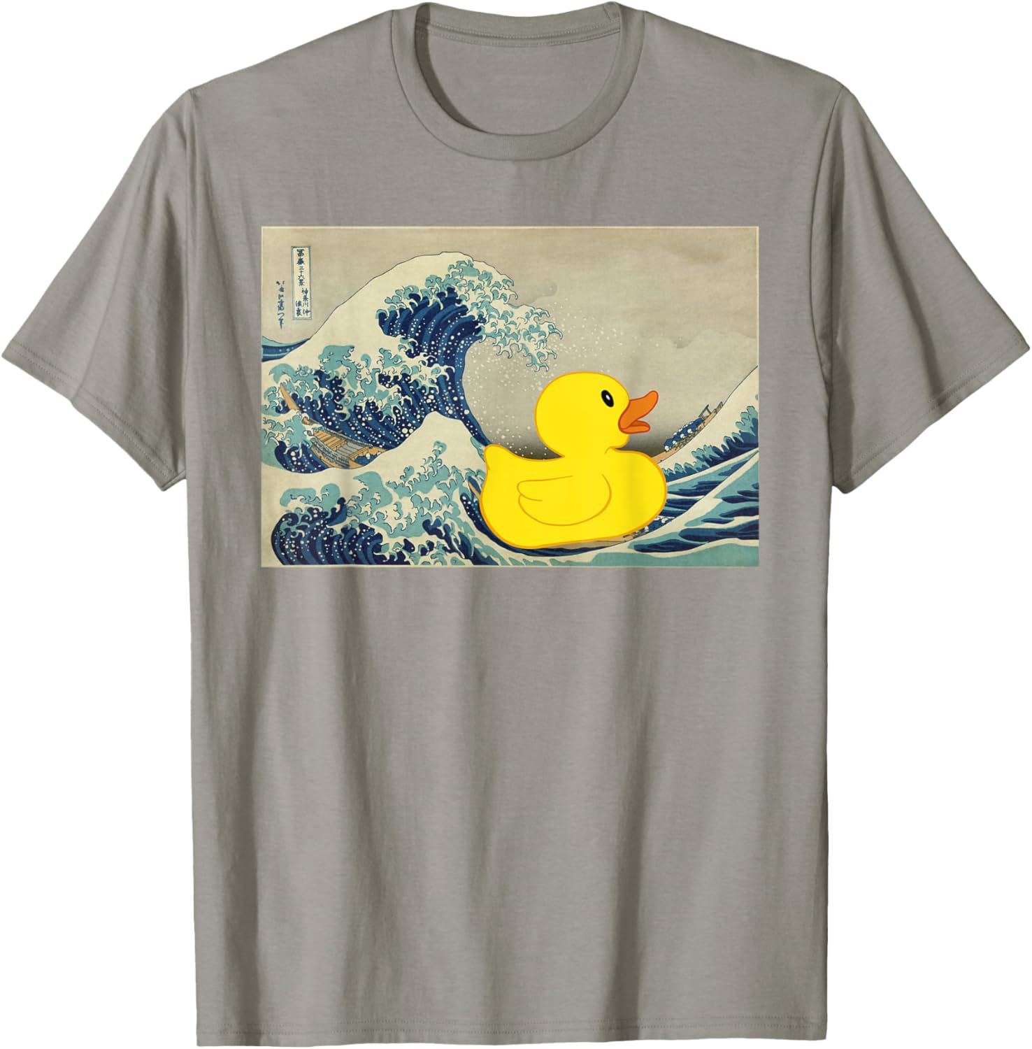 Rubber Duck on Great Wave T-Shirt – Fun and Unique Beachwear Style - 8