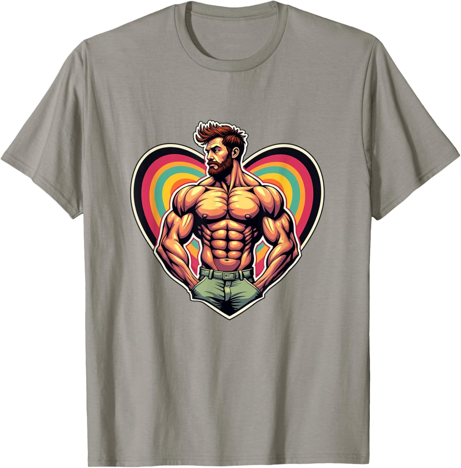 Funny I Love Ginger Daddy LGBTQ Pride Vintage T-Shirt for Men and Women - 5