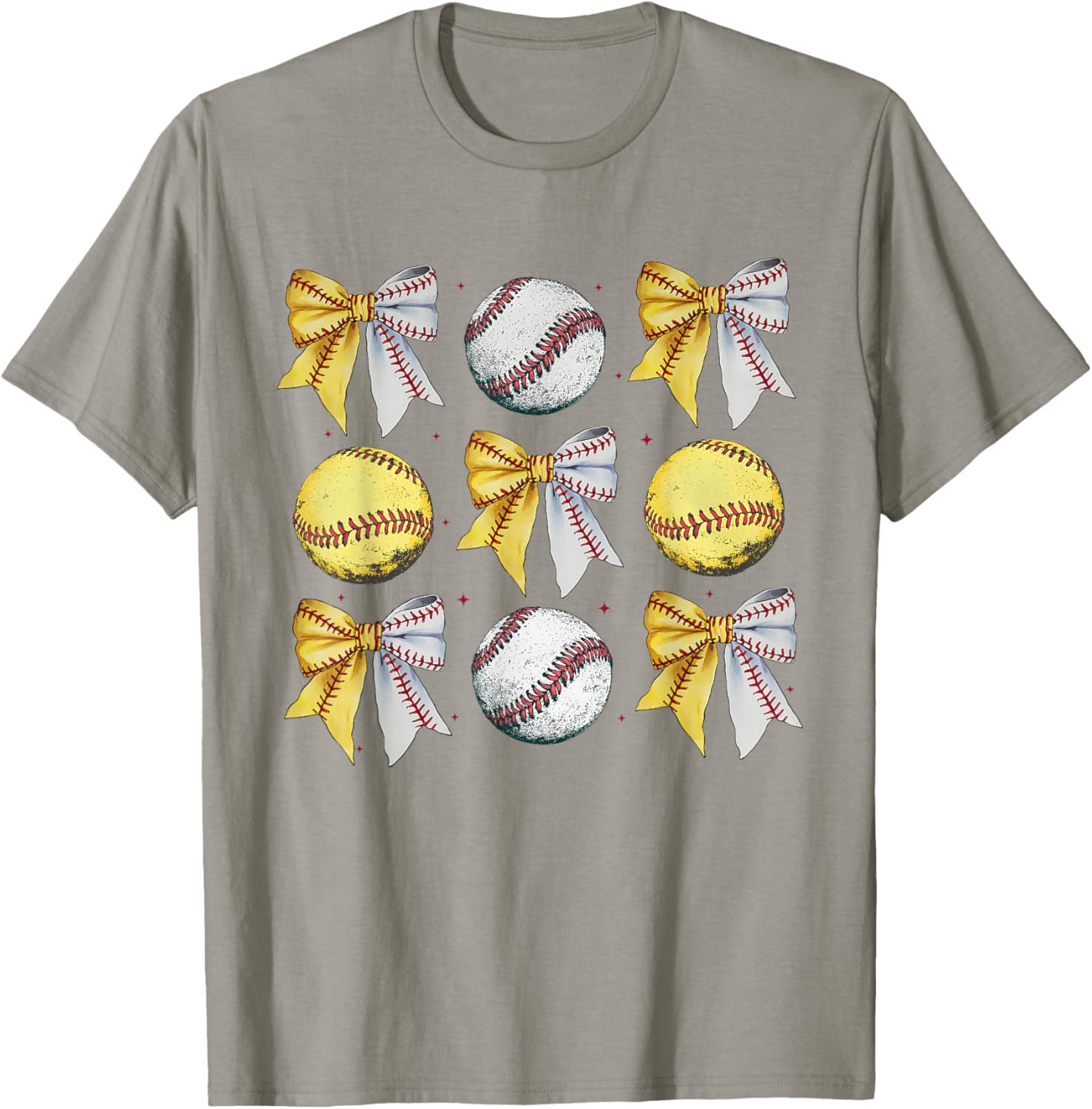 Coquette Bow Baseball Softball Game Day Mom T-Shirt for Women - 10