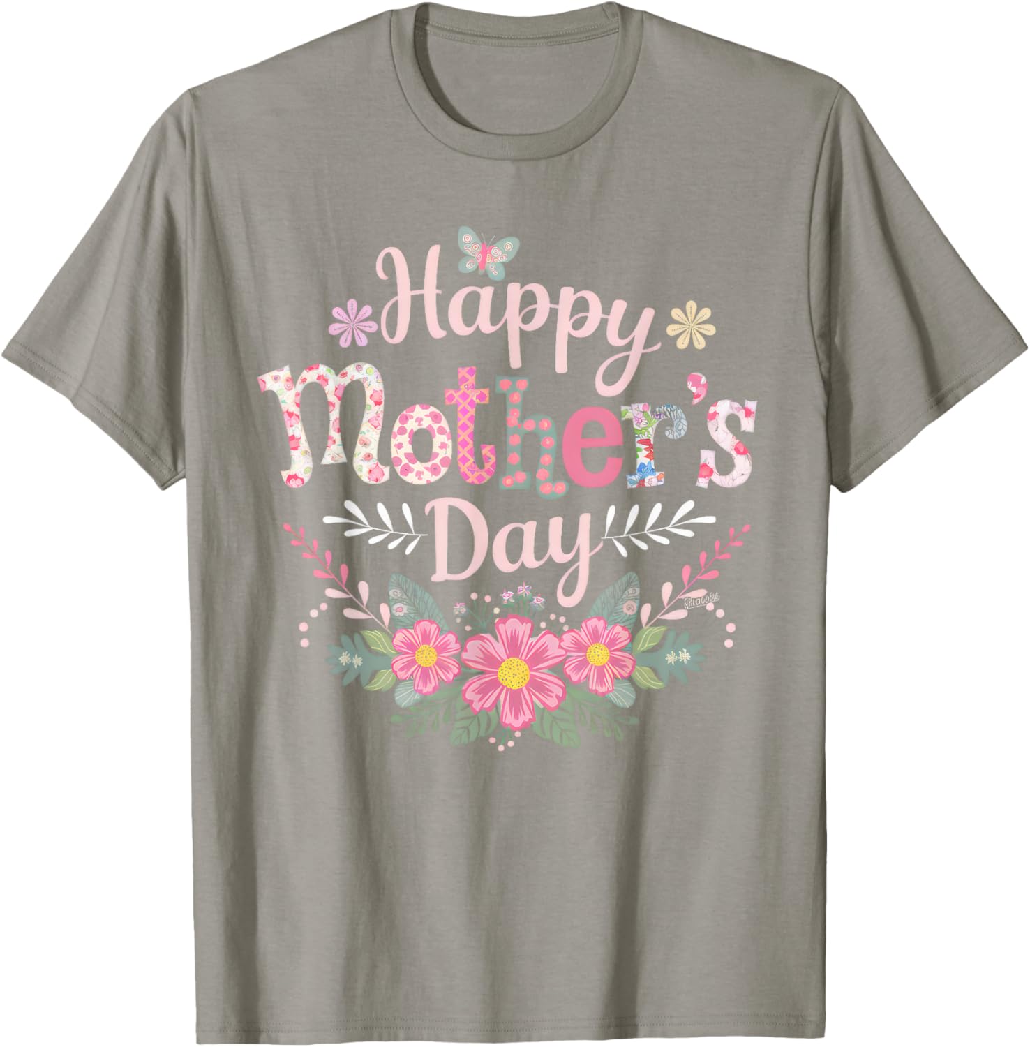 Cute Floral Happy Mother's Day T-Shirt for Moms and Grandmas 2025 - 18