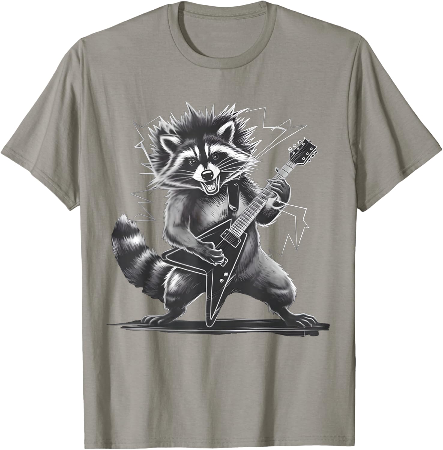 Funny Raccoon Rock and Roll T-Shirt for Men, Women, and Kids - 12