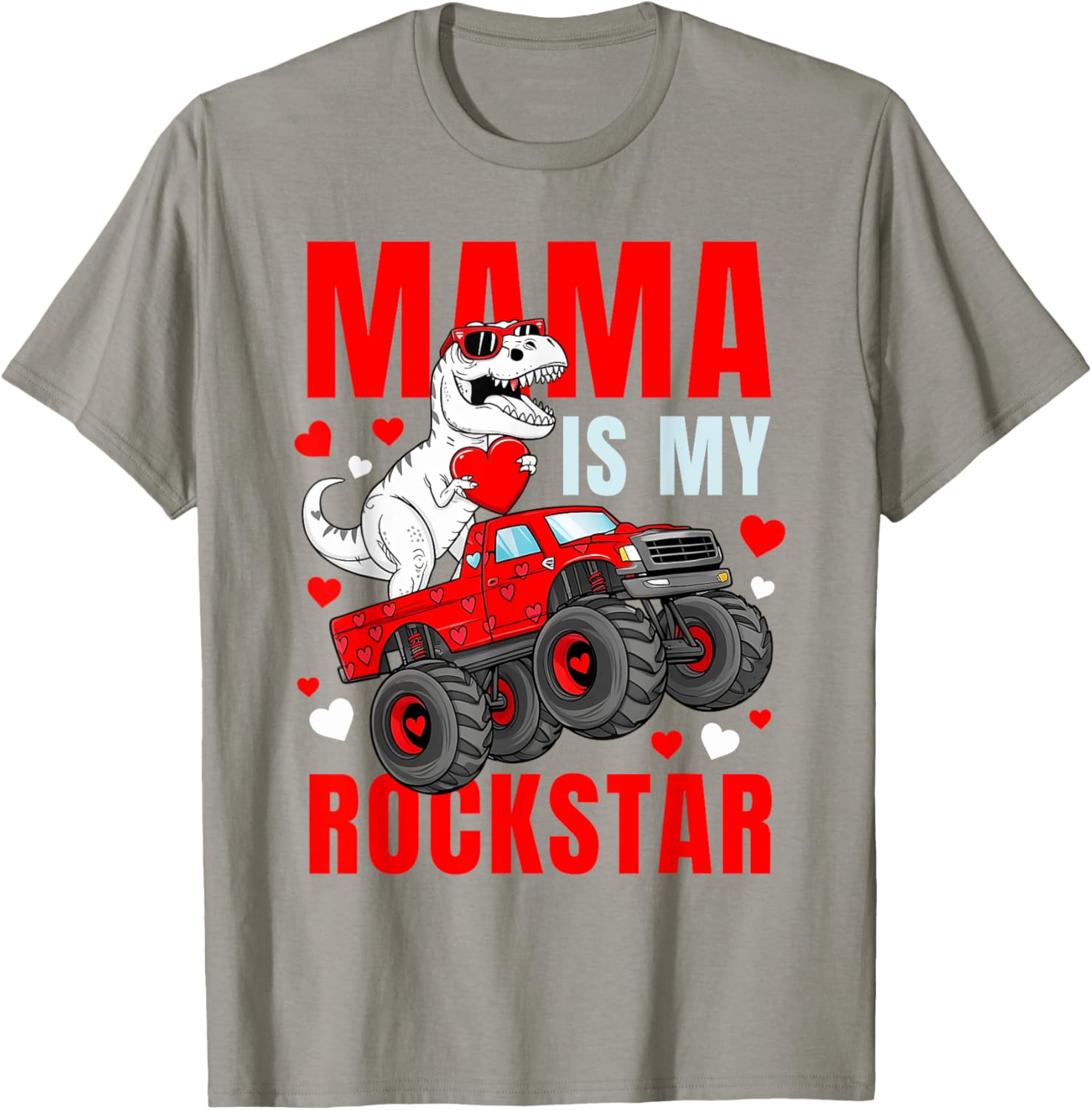 Mama Is My Rockstar Dinosaur T-Shirt Cute Love Mom Apparel - 8