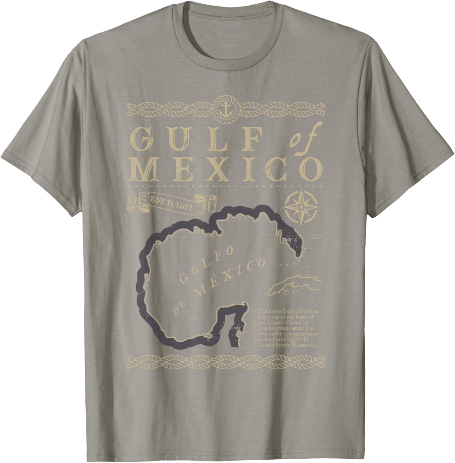 Gulf of Mexico Est 1550 Retro Vintage Beach T-Shirt for Relaxed Style - 5