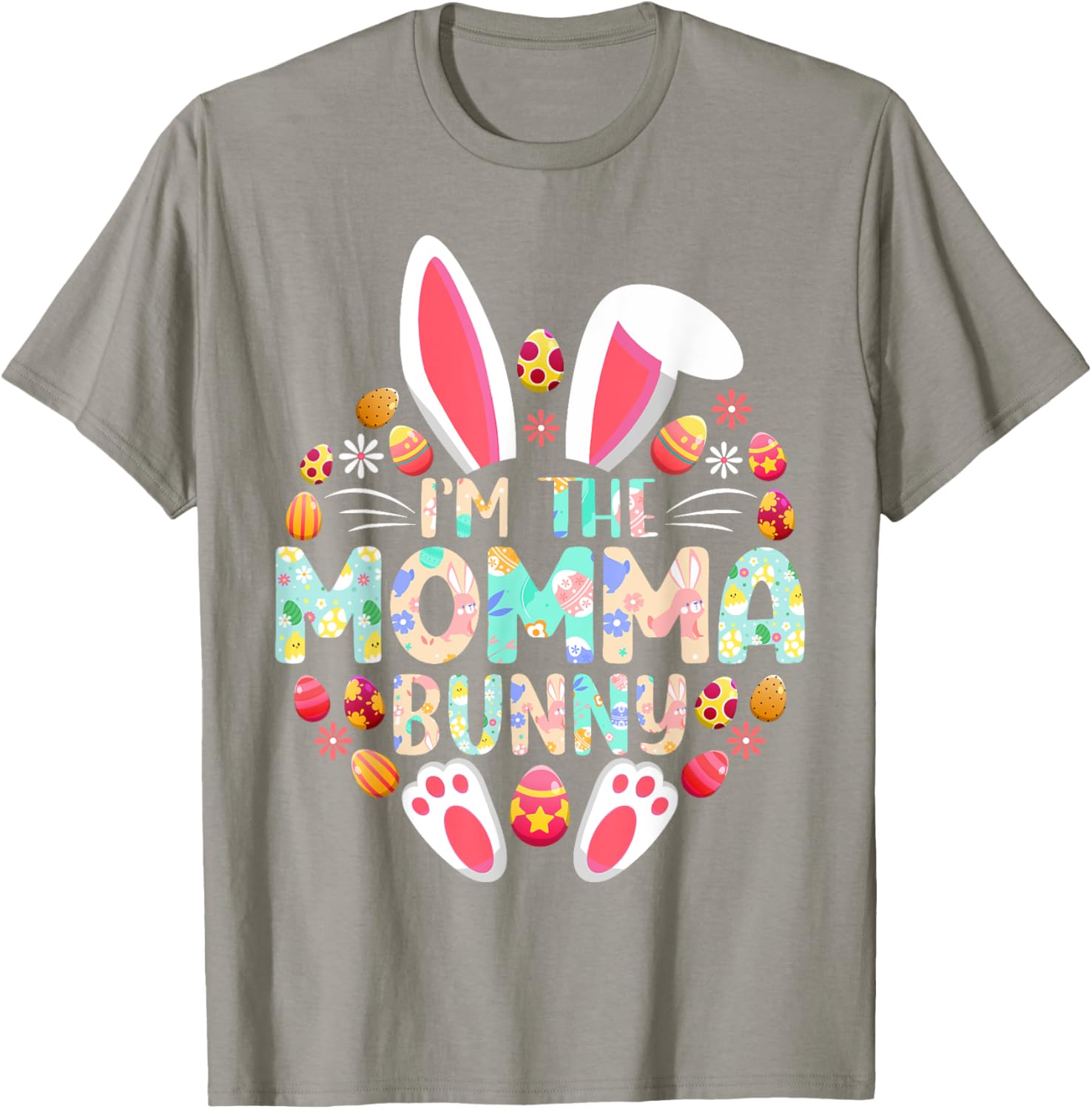 Funny I'm The Momma Bunny Family Matching Easter T-Shirt for Moms - 6