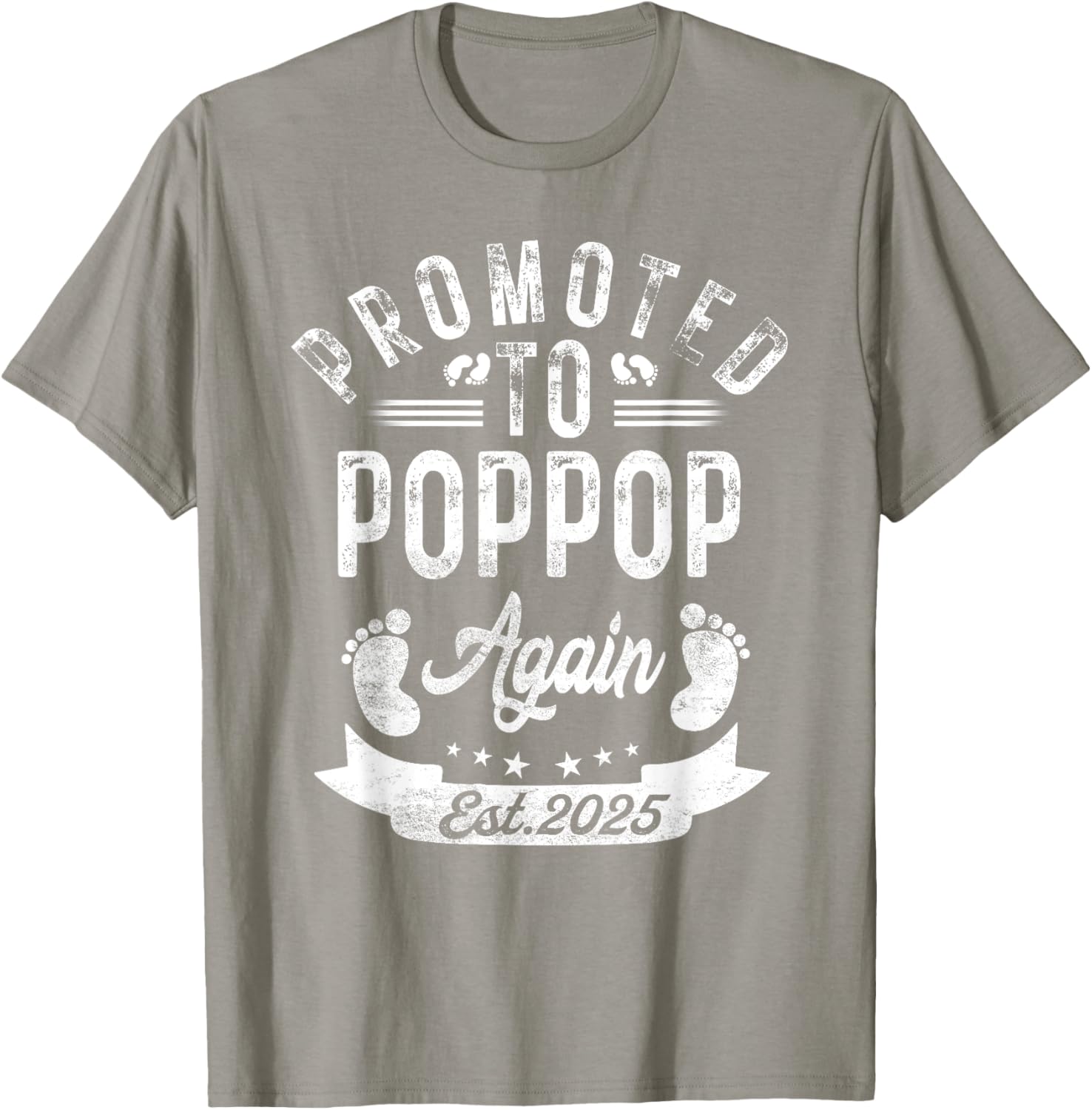 Promoted To Poppop Again EST 2025 Cute Pregnancy Announcement T-Shirt - 13
