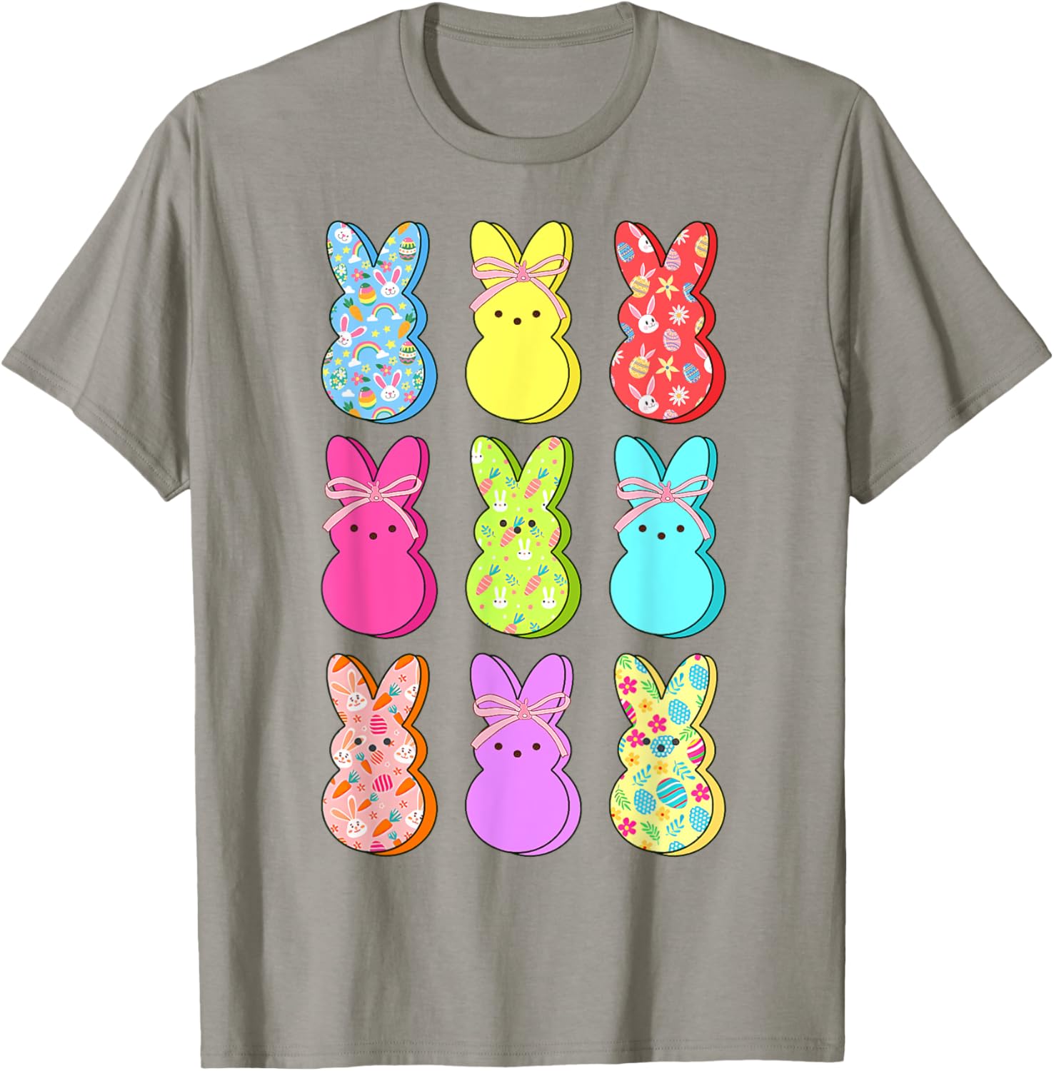 Easter Bunny Floral Bow T-Shirt for Rabbit Lovers - Perfect for Girls and Women - 11