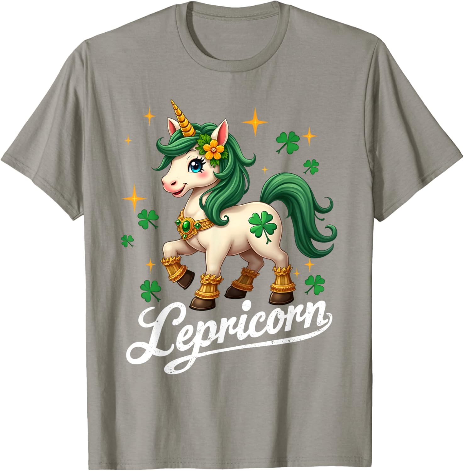 Cute St Patricks Day Unicorn T-Shirt for Girls - St Patty's Style - 16